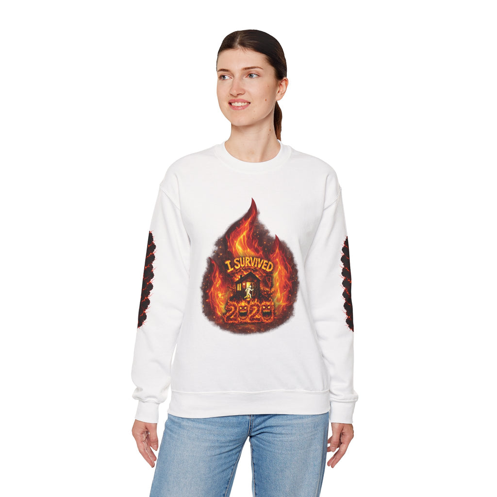 I Survived 2020 — Director's Cut S2:E3 "The California Wildfires" | Wildfire Edition Memorial Unisex Heavy Blend™ Crewneck Sweatshirt