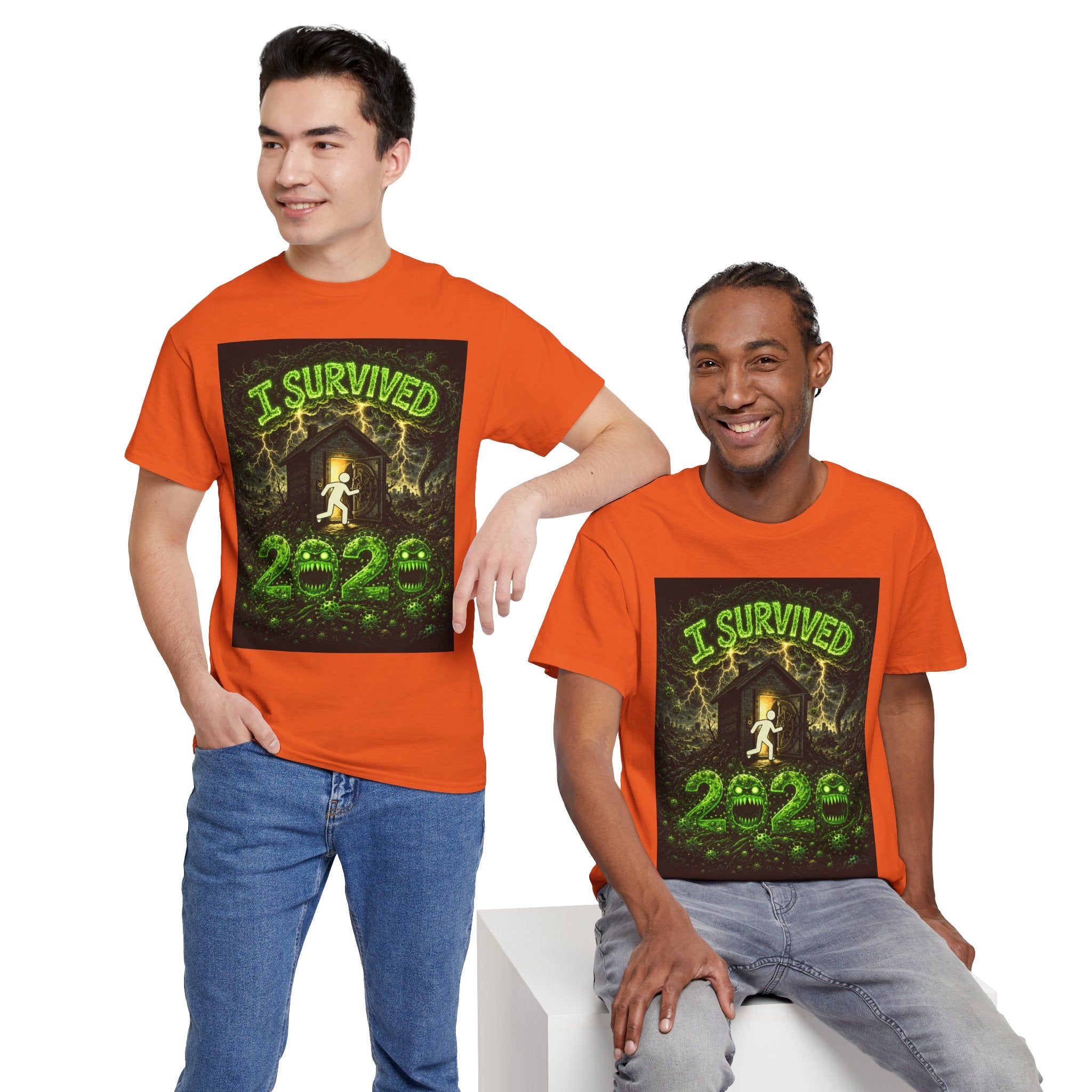 Sobreviví al 2020 — T1:E4 "Caos en Mascarillas: Un Momento de Locura" | Camiseta Unisex de Algodón Grueso Edición Pandemia (EDICIÓN ESPECIAL)