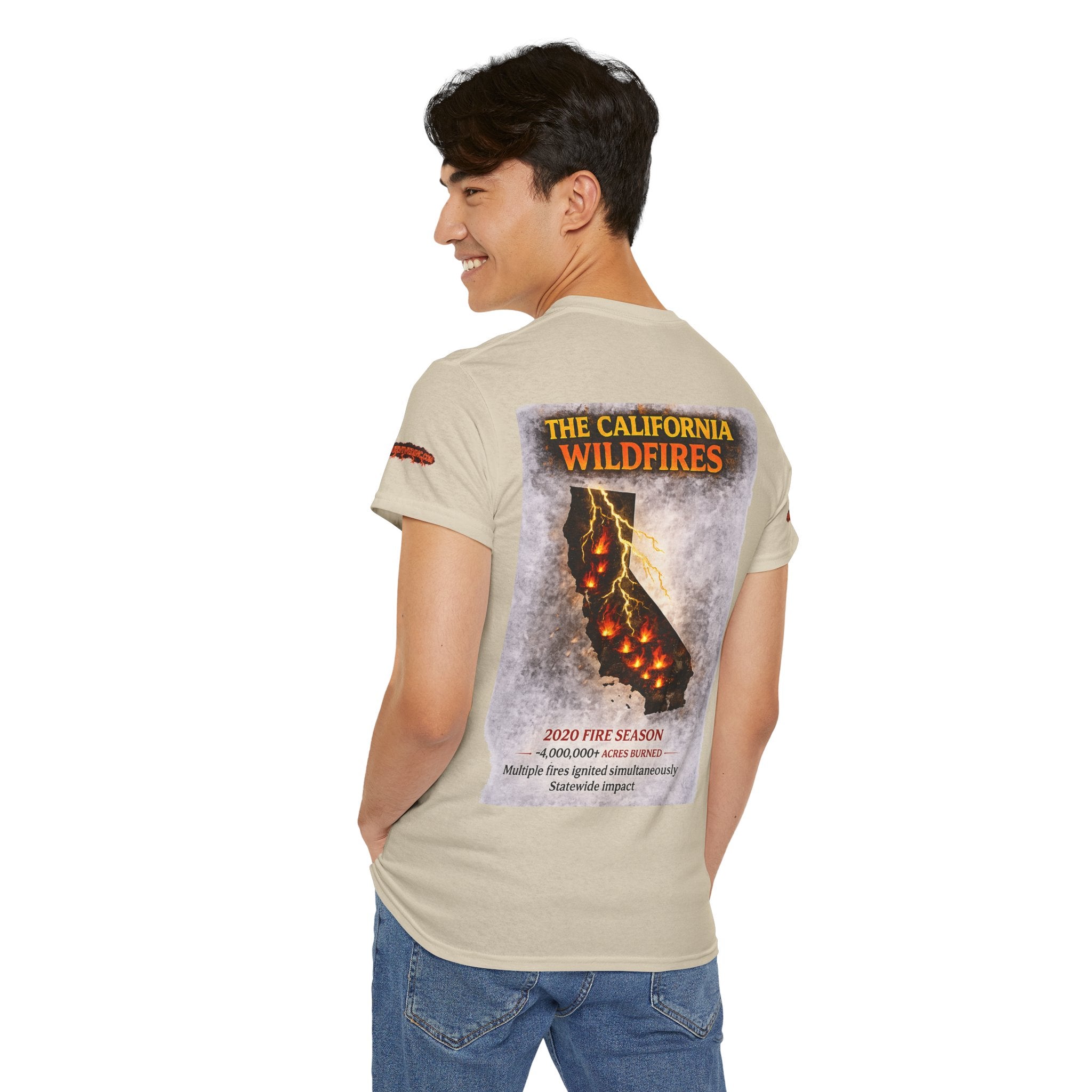 I Survived 2020 — WILDFIRES S2:E3: Director's Cut Special Edition "The California Wildfires" Memorial Unisex Heavy Cotton Tee