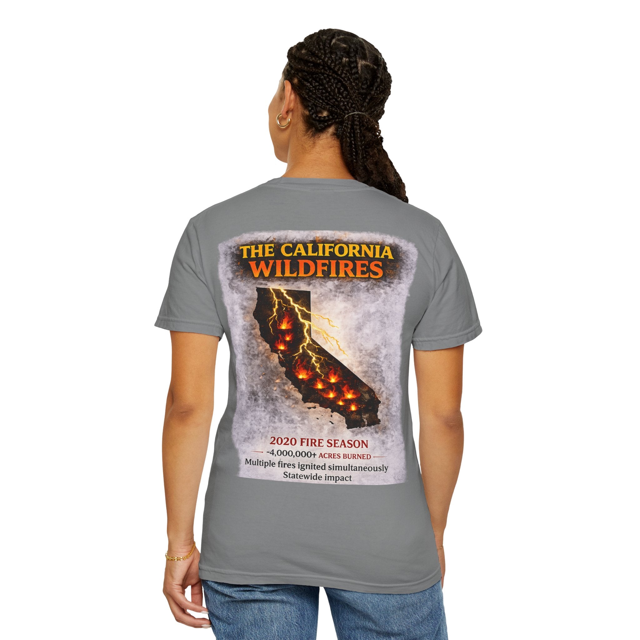 I Survived 2020 — Director's Cut S2:E3 "The California Wildfires" | Wildfire Edition Memorial Unisex Garment-Dyed T-shirt