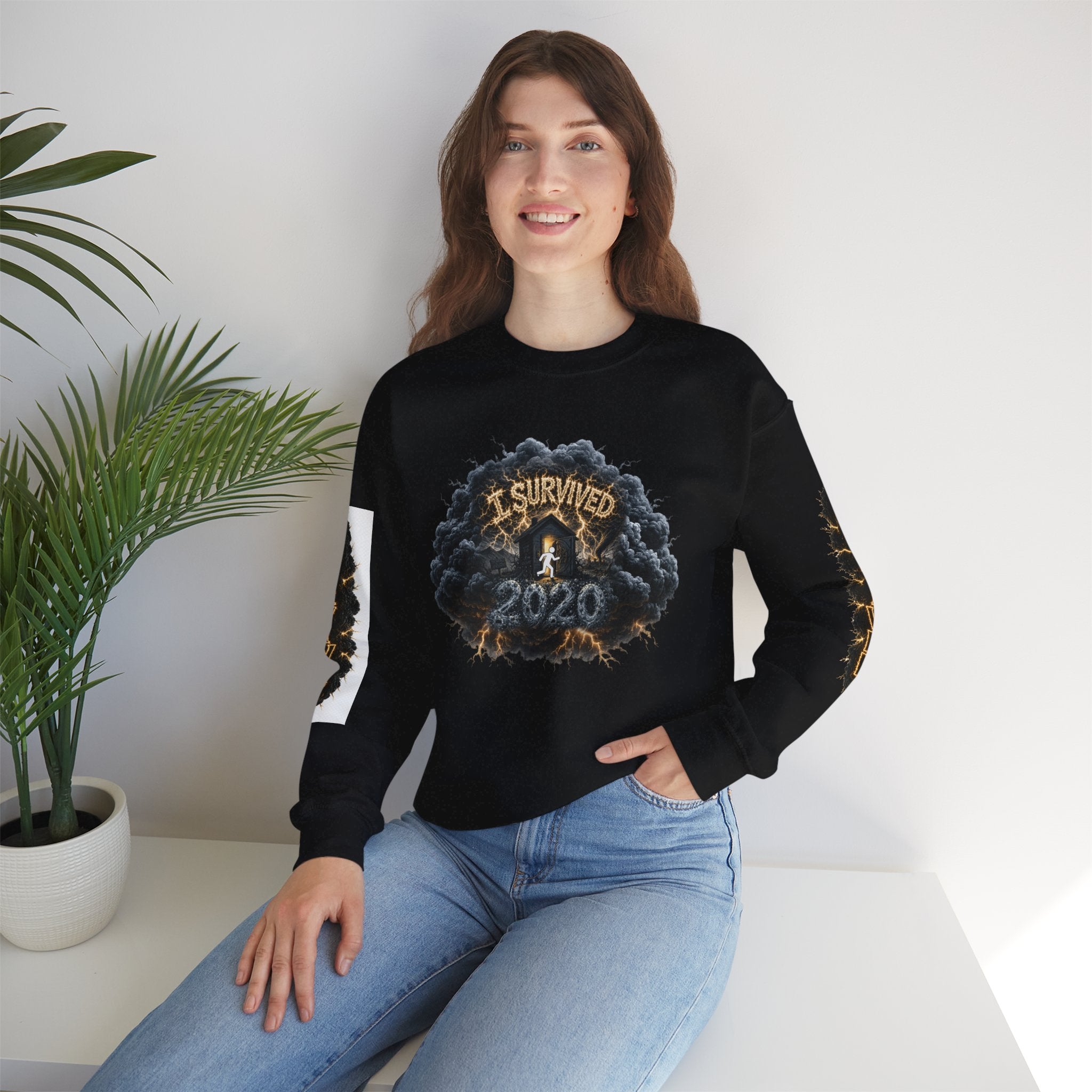 I Survived 2020 — Director's Cut Original Design Teaser Tee | Season 1 Premiere Drop Unisex Heavy Blend™ Crewneck Sweatshirt