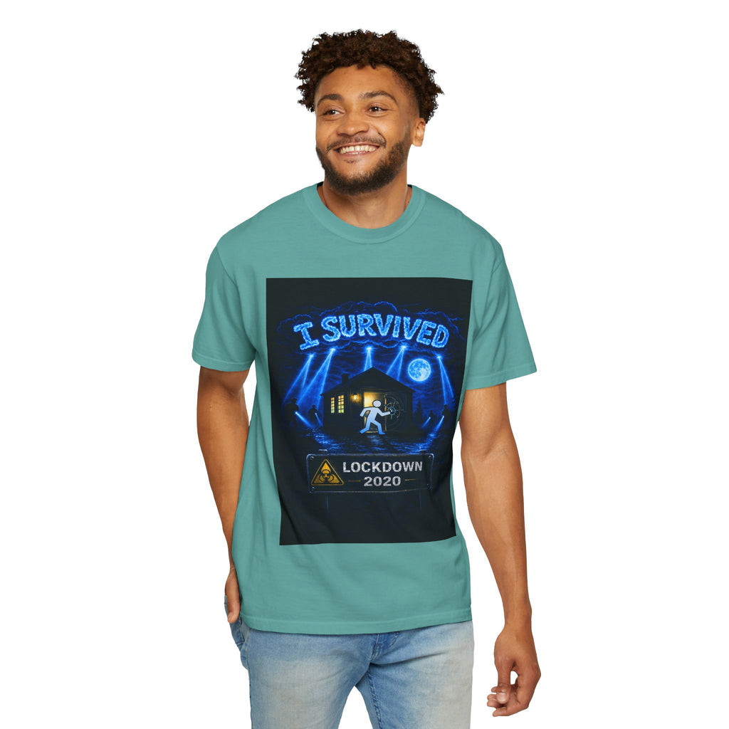 I Survived 2020 — LOCKDOWN S3:E3: "Remote Schooling" Unisex Garment-Dyed T-shirt
