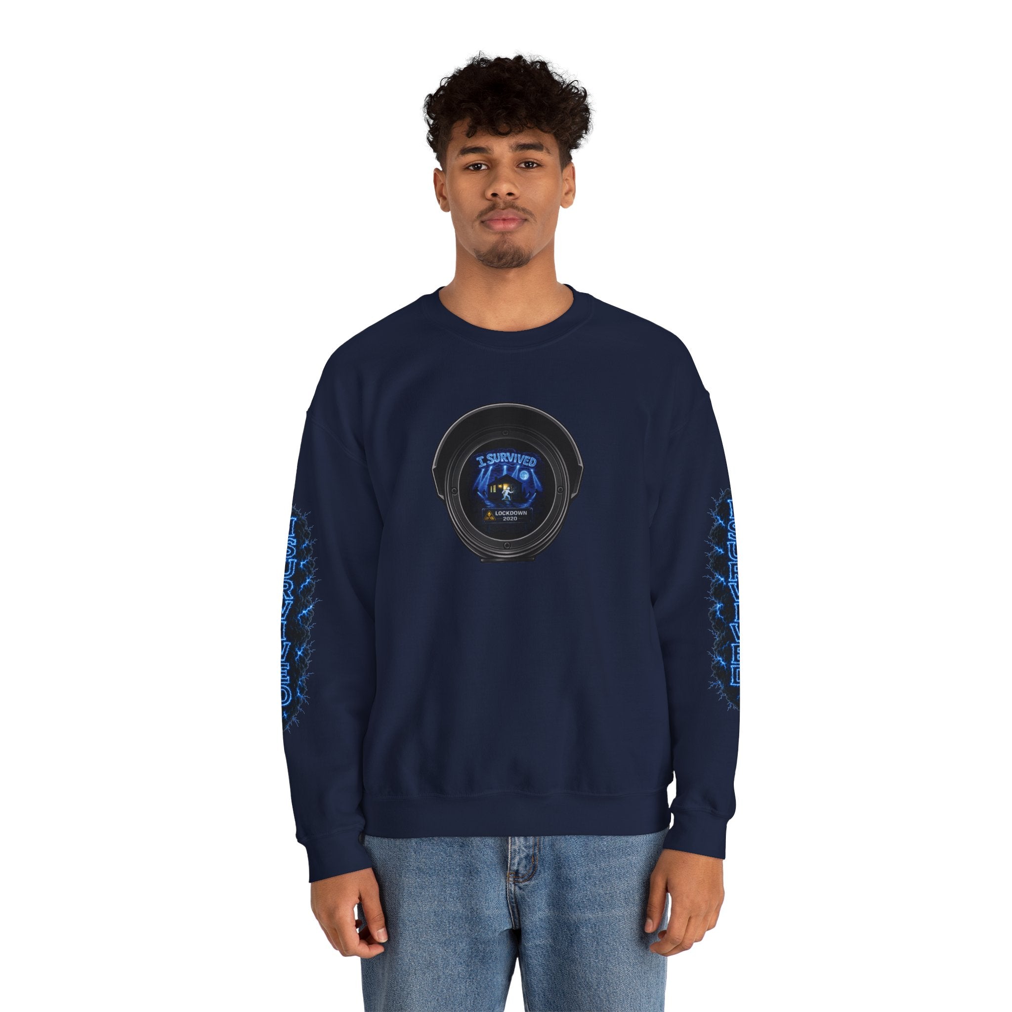 I Survived 2020 — LOCKDOWN S3:E3: Director's Cut Special Edition "Remote Schooling" Unisex Heavy Blend™ Crewneck Sweatshirt