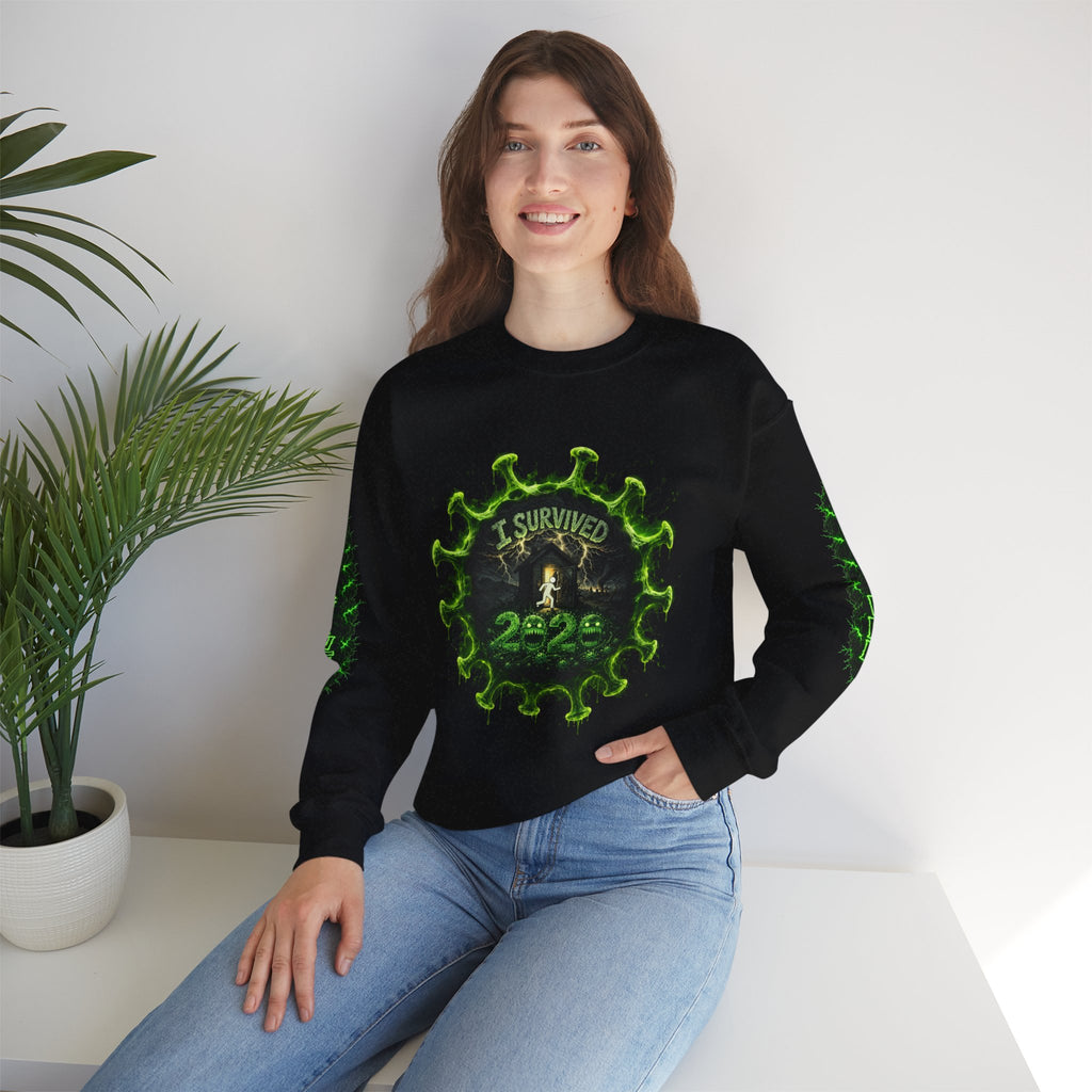 I Survived 2020 — Director's Cut S1:E4 "Mask Madness Mayhem Moment" | Pandemic Edition Unisex Heavy Blend™ Crewneck Sweatshirt