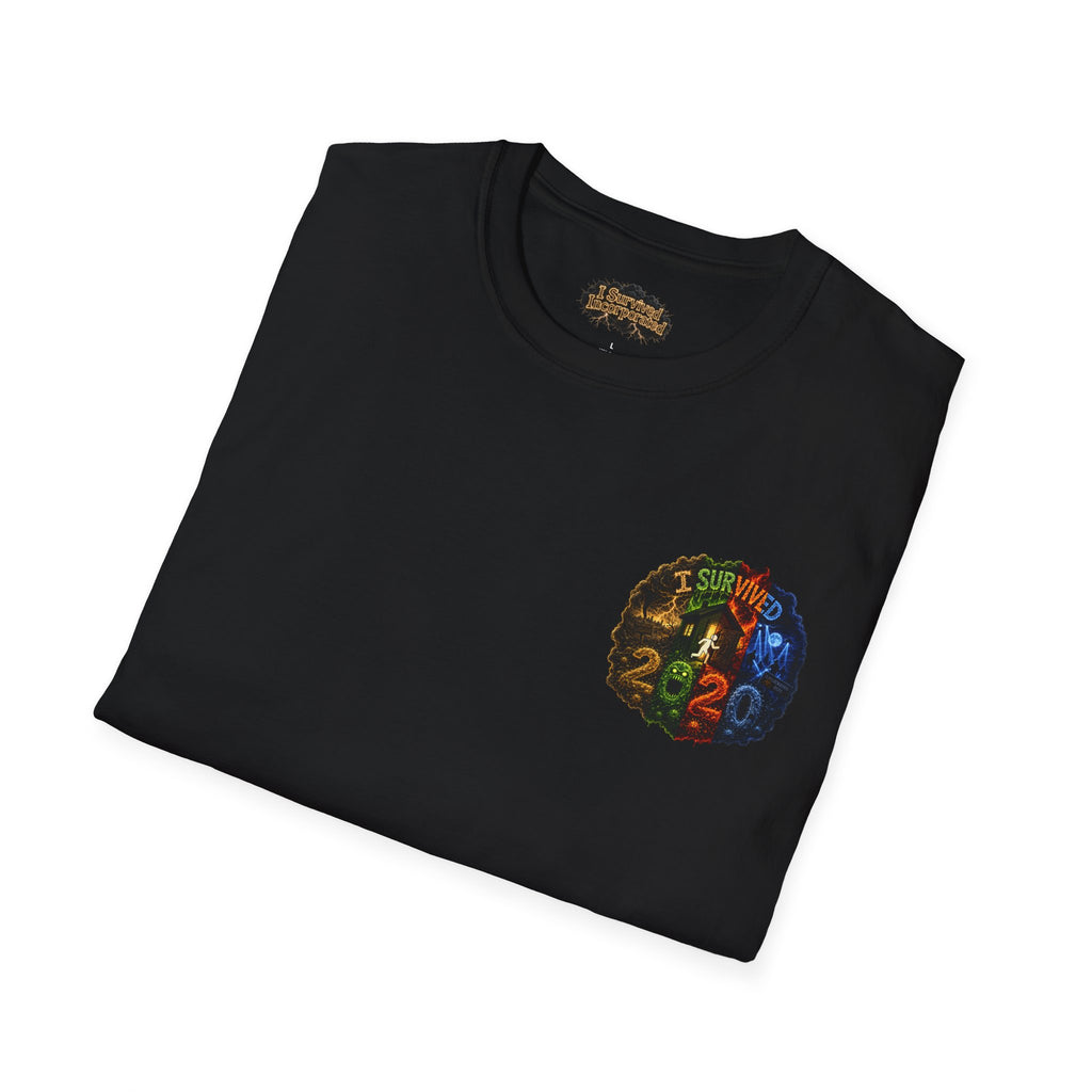 I Survived 2020 — "No Signal" Test Pattern Tee Alien Broadcast Finale Summer Premiere Unisex Softstyle T-Shirt