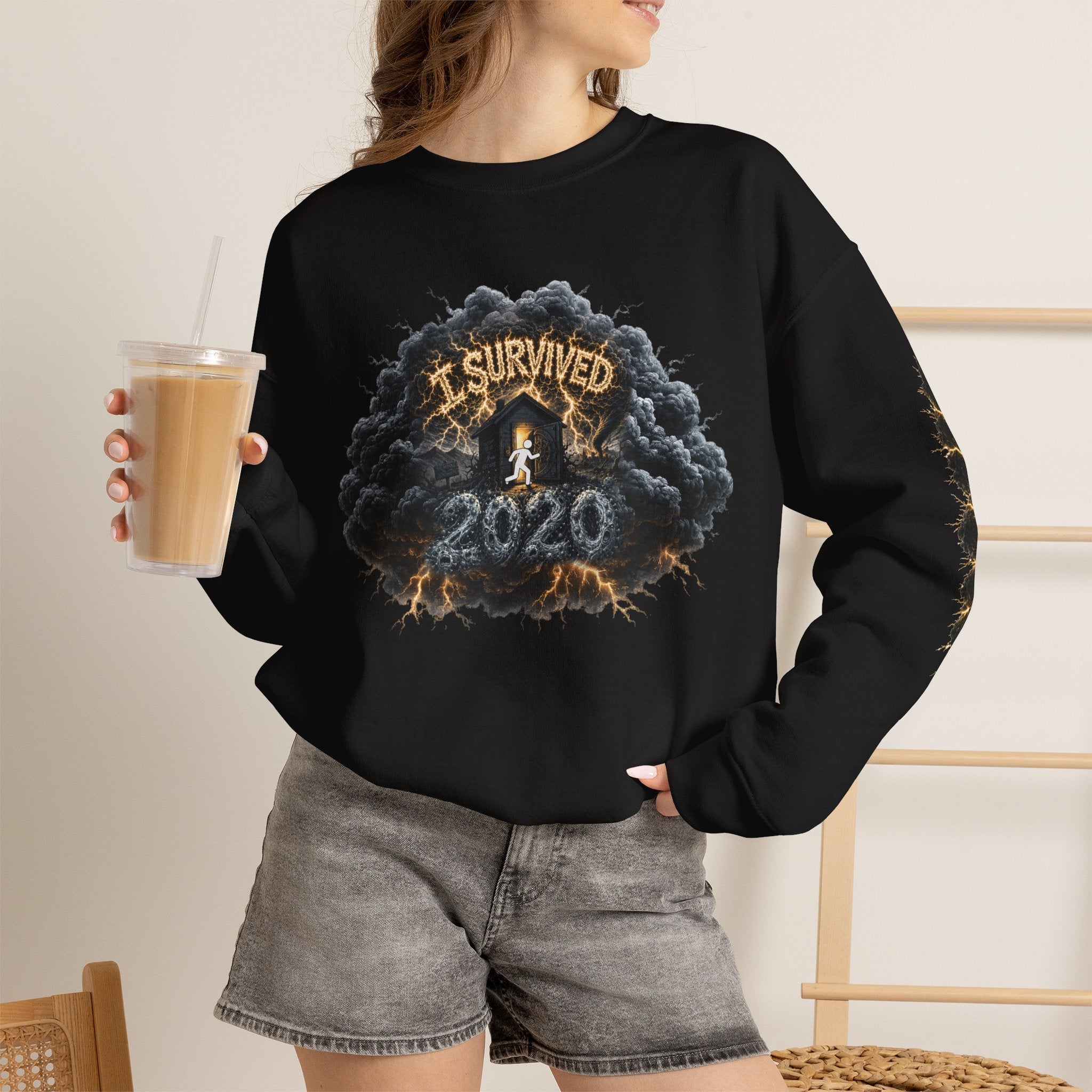 I Survived 2020 — Director's Cut Original Design Teaser Tee | Season 1 Premiere Drop Unisex Heavy Blend™ Crewneck Sweatshirt (SPECIAL EDITION)