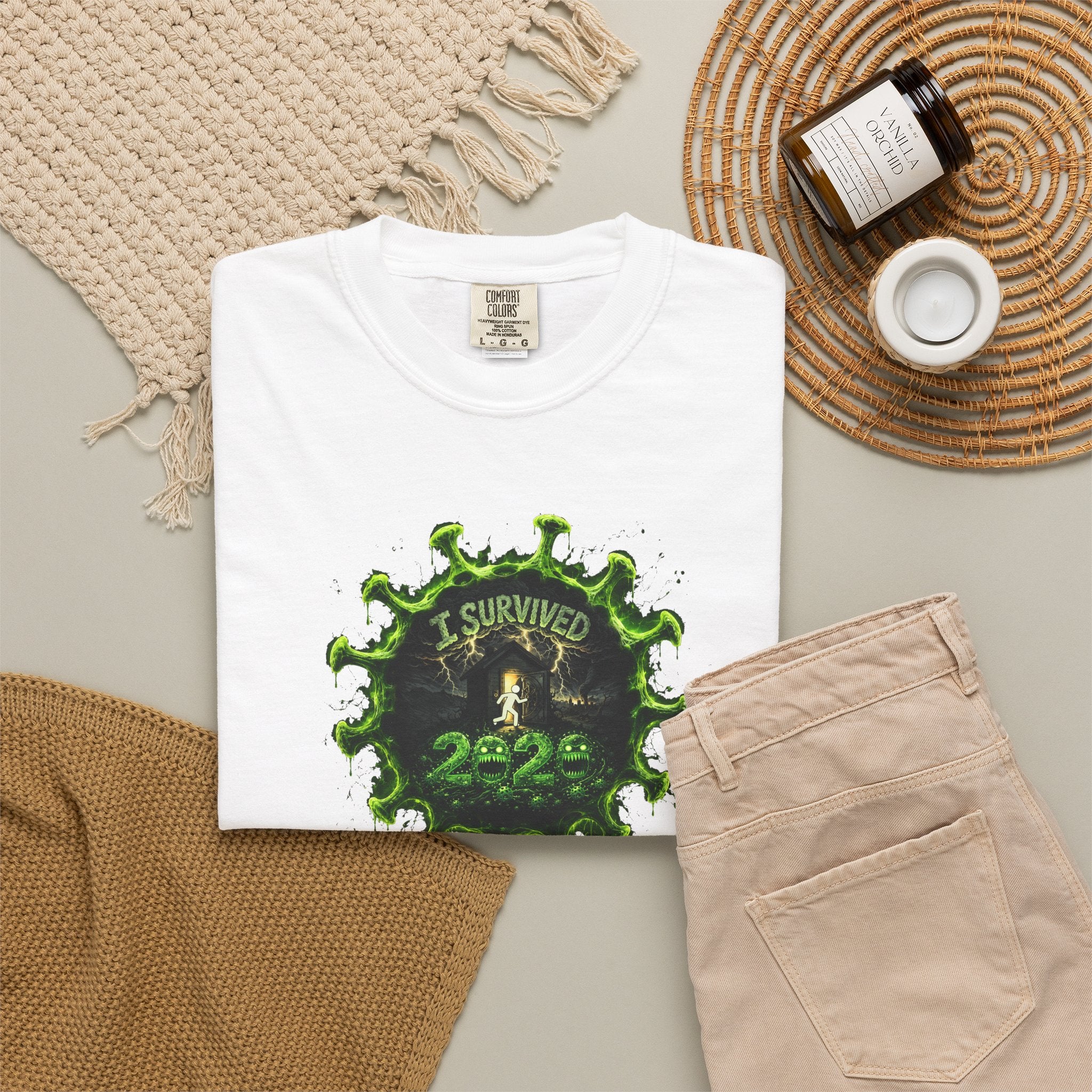 I Survived 2020 —  PANDEMIC S1:E1: Director's Cut "COVID-19: The Coronavirus" Unisex Garment-Dyed T-shirt