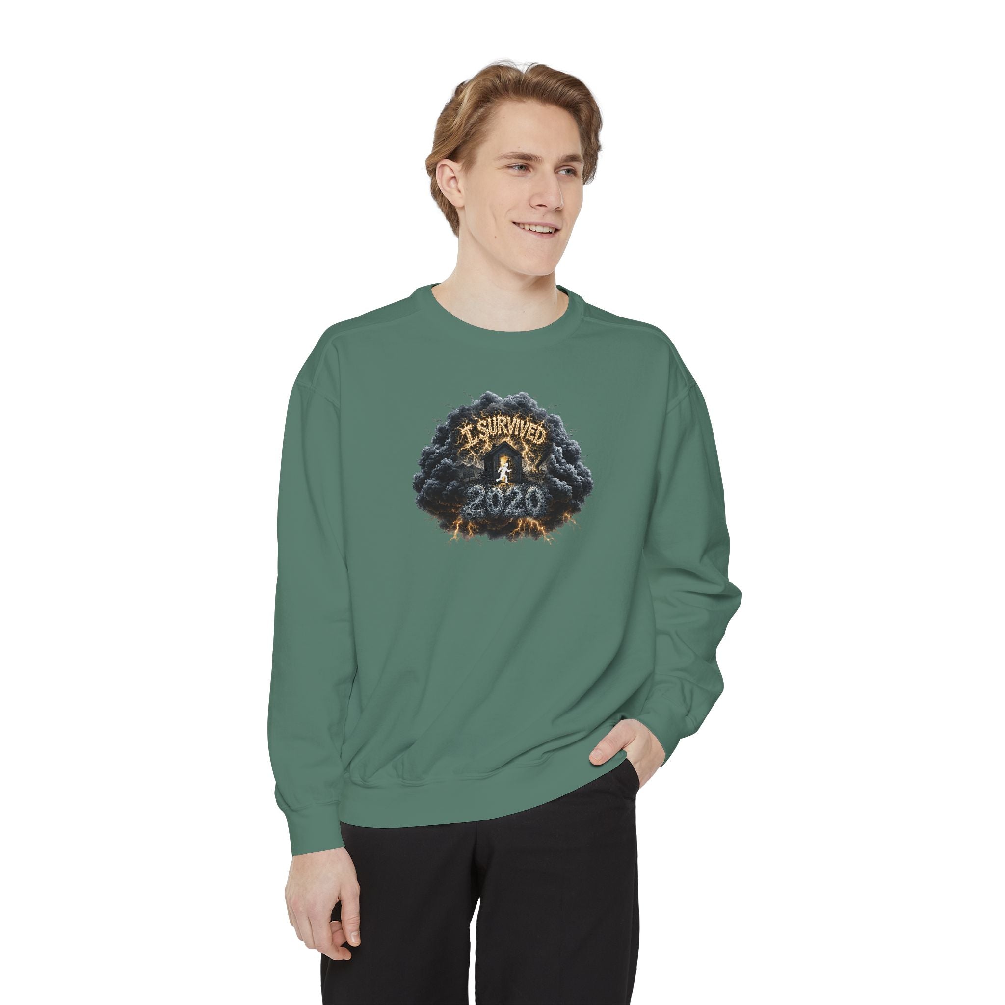 I Survived 2020 — Original PILOT Design: Director's Cut Unisex Garment-Dyed Sweatshirt