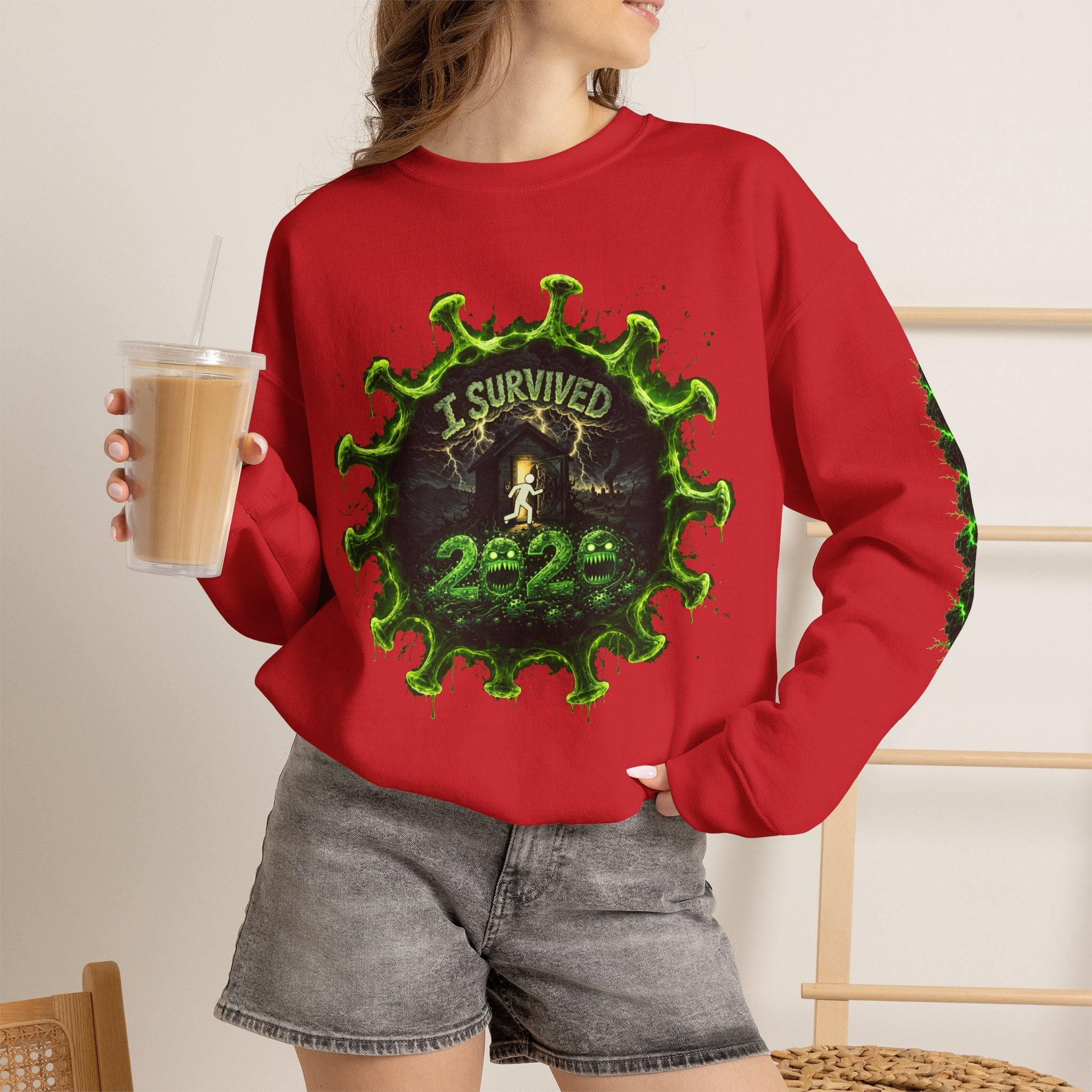 I Survived 2020 — Director's Cut S1:E3 "The Jab!" | Pandemic Edition Unisex Heavy Blend™ Crewneck Sweatshirt