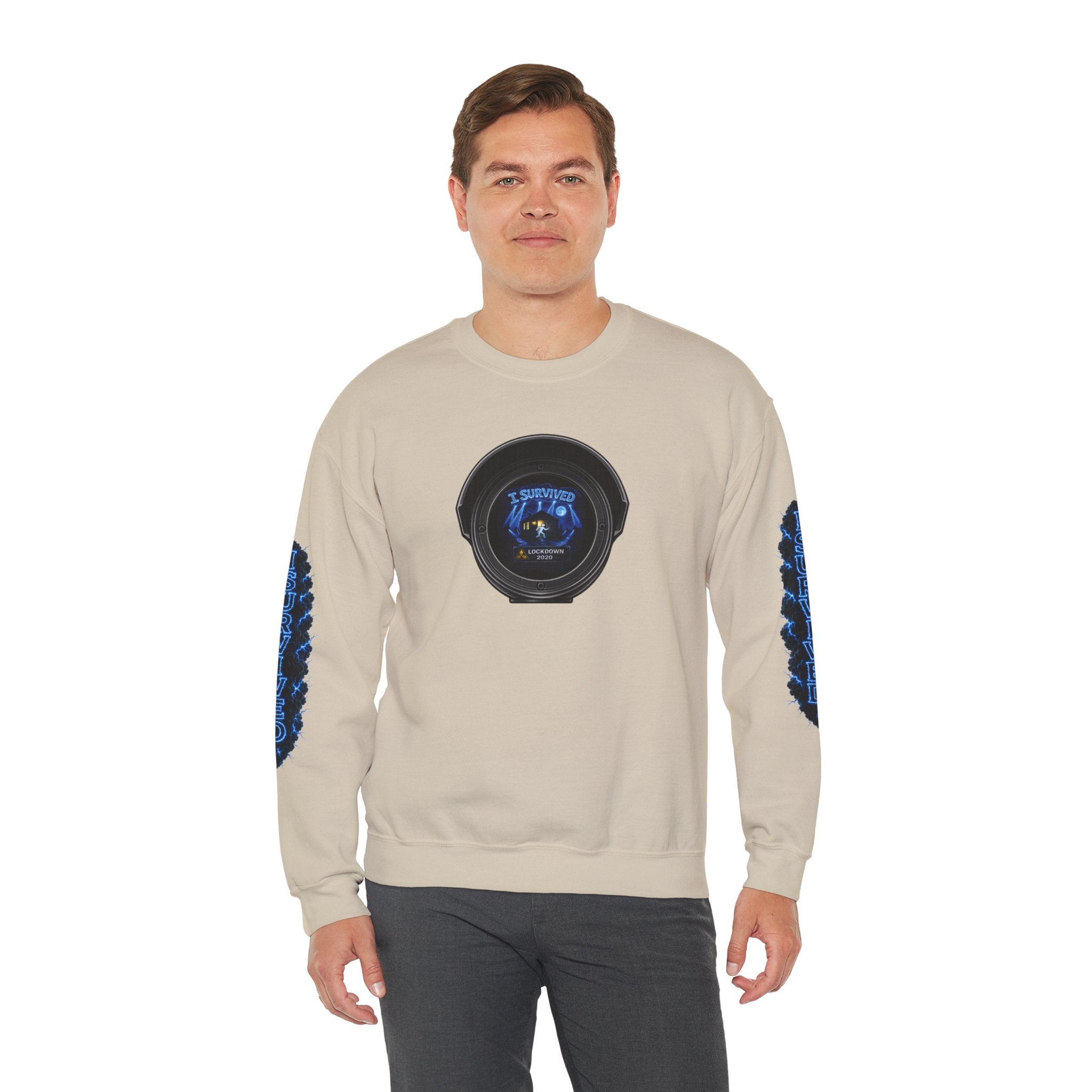 I Survived 2020 — LOCKDOWN S3:E4: Director's Cut "Working From Home" Unisex Heavy Blend™ Crewneck Sweatshirt