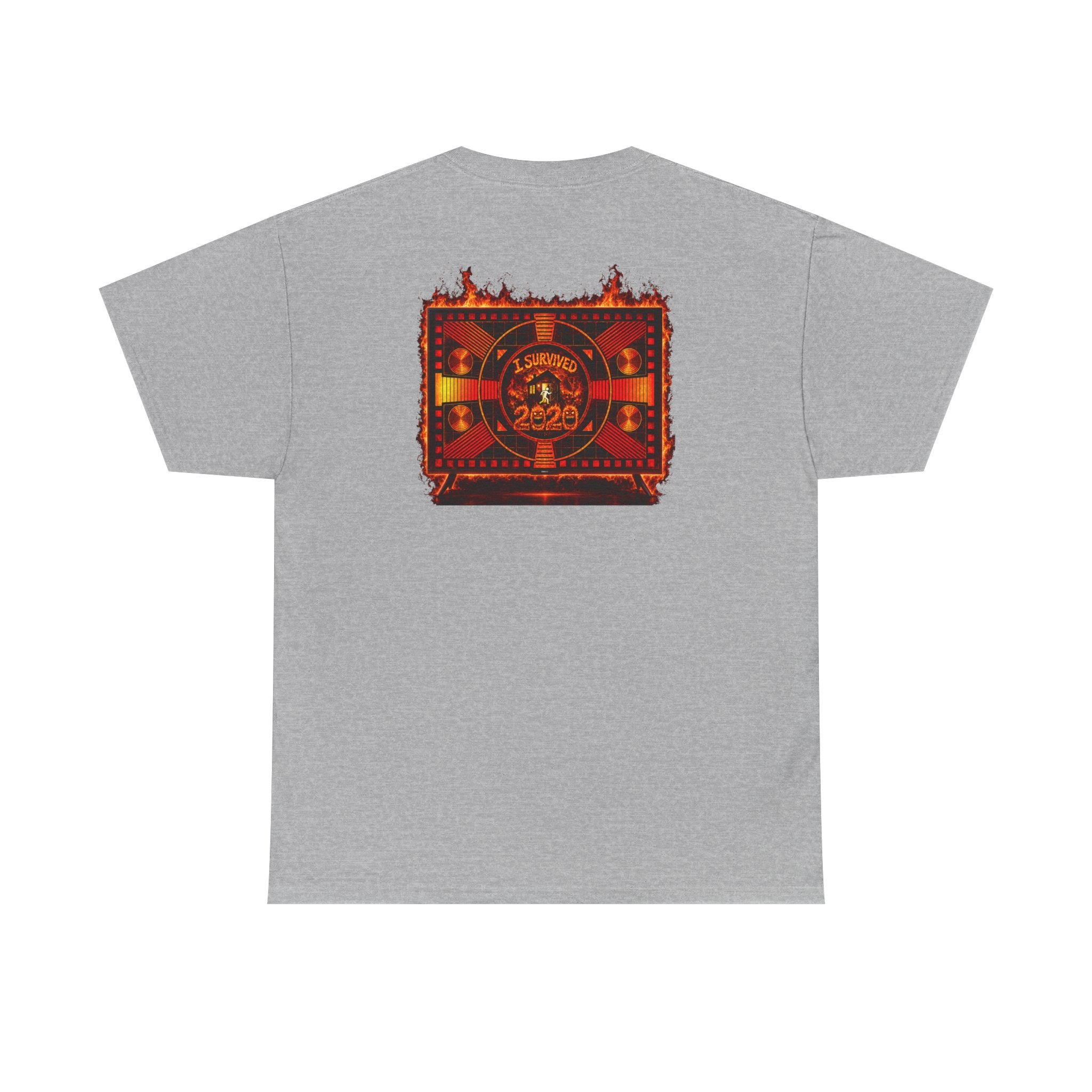 I Survived 2020 — "Please Stand By" Test Pattern Tee Wildfire Signal Edition Summer Premiere Unisex Heavy Cotton Tee