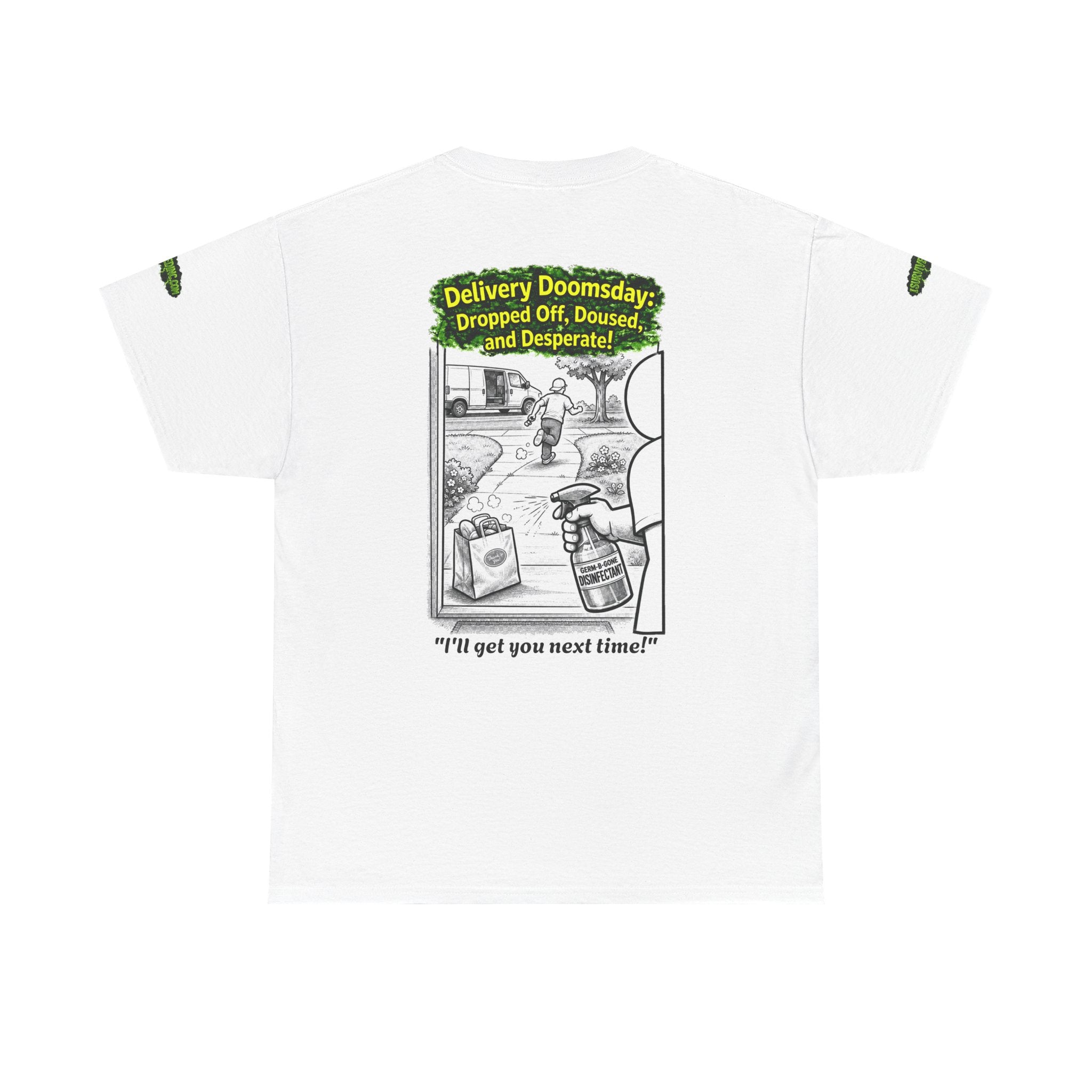 Sobreviví al 2020 — T1:E5 "El día del juicio final de las entregas" | Camiseta unisex de algodón pesado (Edición Pandemia) (EDICIÓN ESPECIAL)