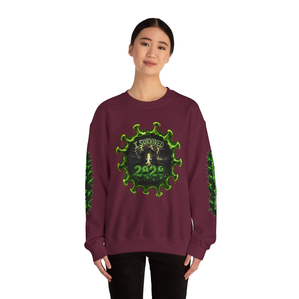 I Survived 2020 — Director's Cut S1:E1 "COVID-19: The Coronavirus" | Pandemic Edition Unisex Heavy Blend™ Crewneck Sweatshirt