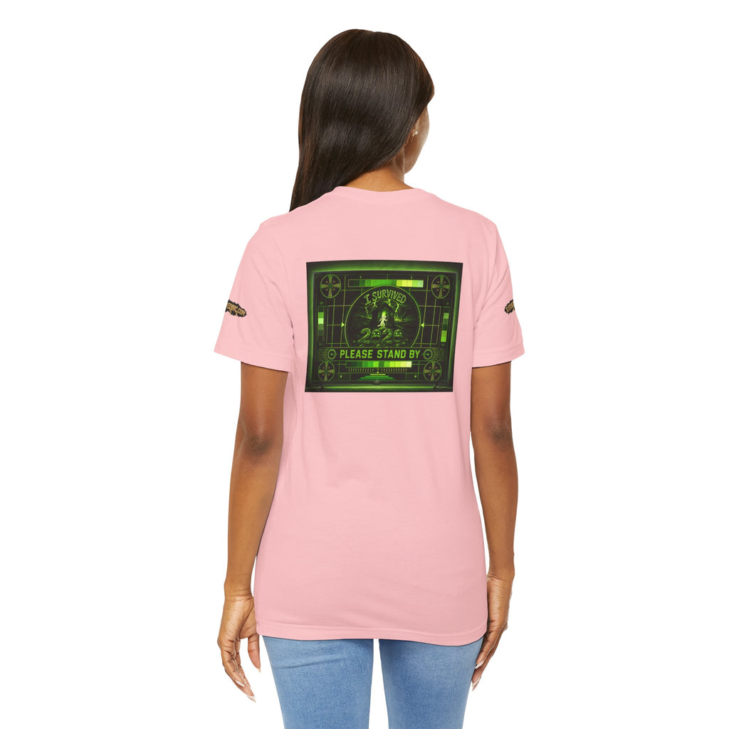 I Survived 2020 — "Please Stand By" Test Pattern Toxic Signal Tee Special Edition Summer Premiere Unisex Jersey Short Sleeve Tee