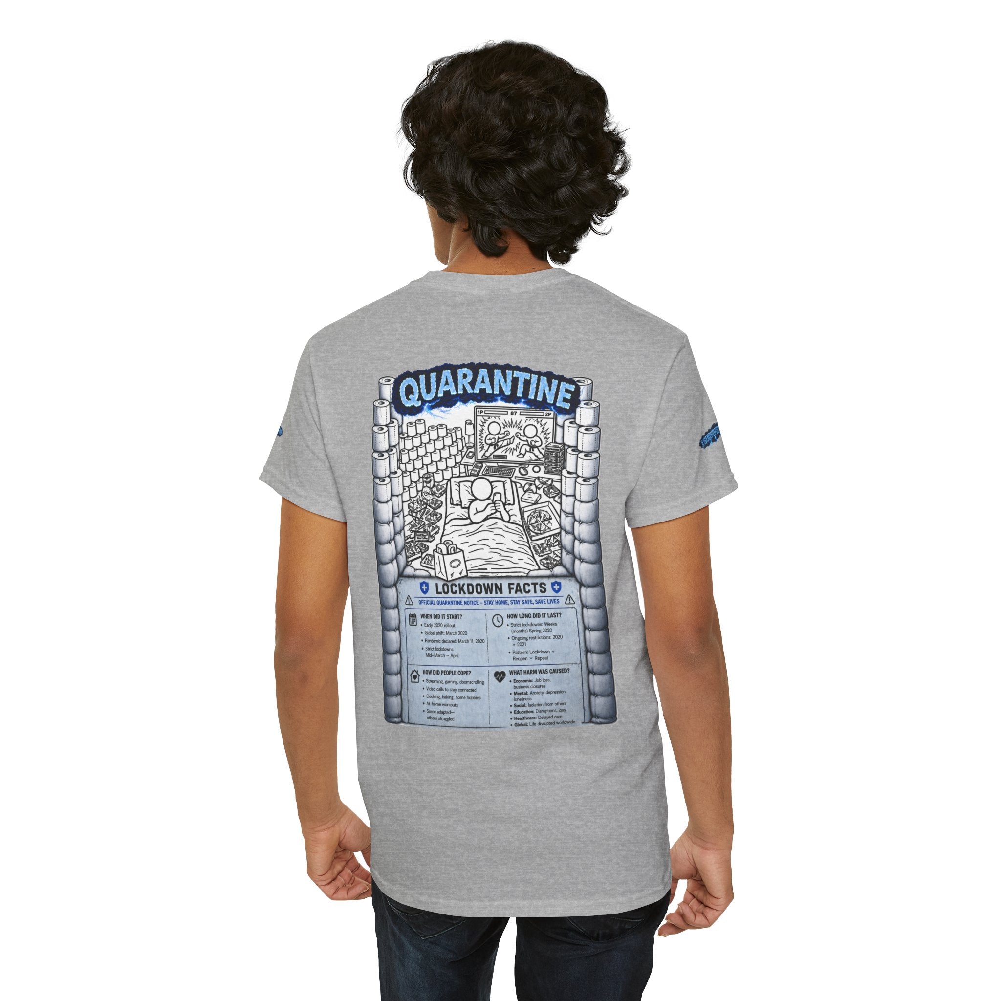 I Survived 2020 — LOCKDOWN S3:E1: Director's Cut Special Edition "Quarantine" Unisex Heavy Cotton Tee