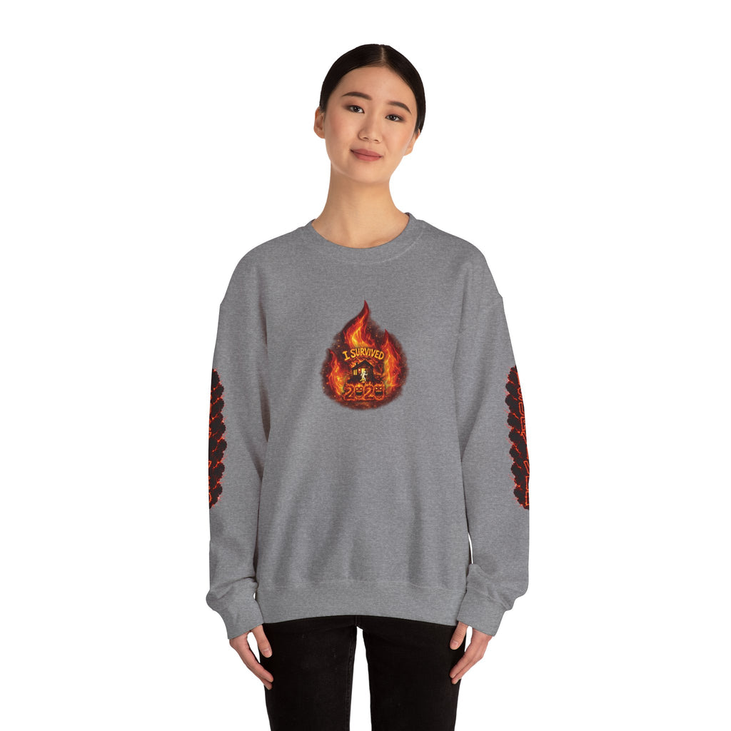 I Survived 2020 — WILDFIRES S2:E1: Director's Cut "Berry Creek" Memorial Unisex Heavy Blend™ Crewneck Sweatshirt