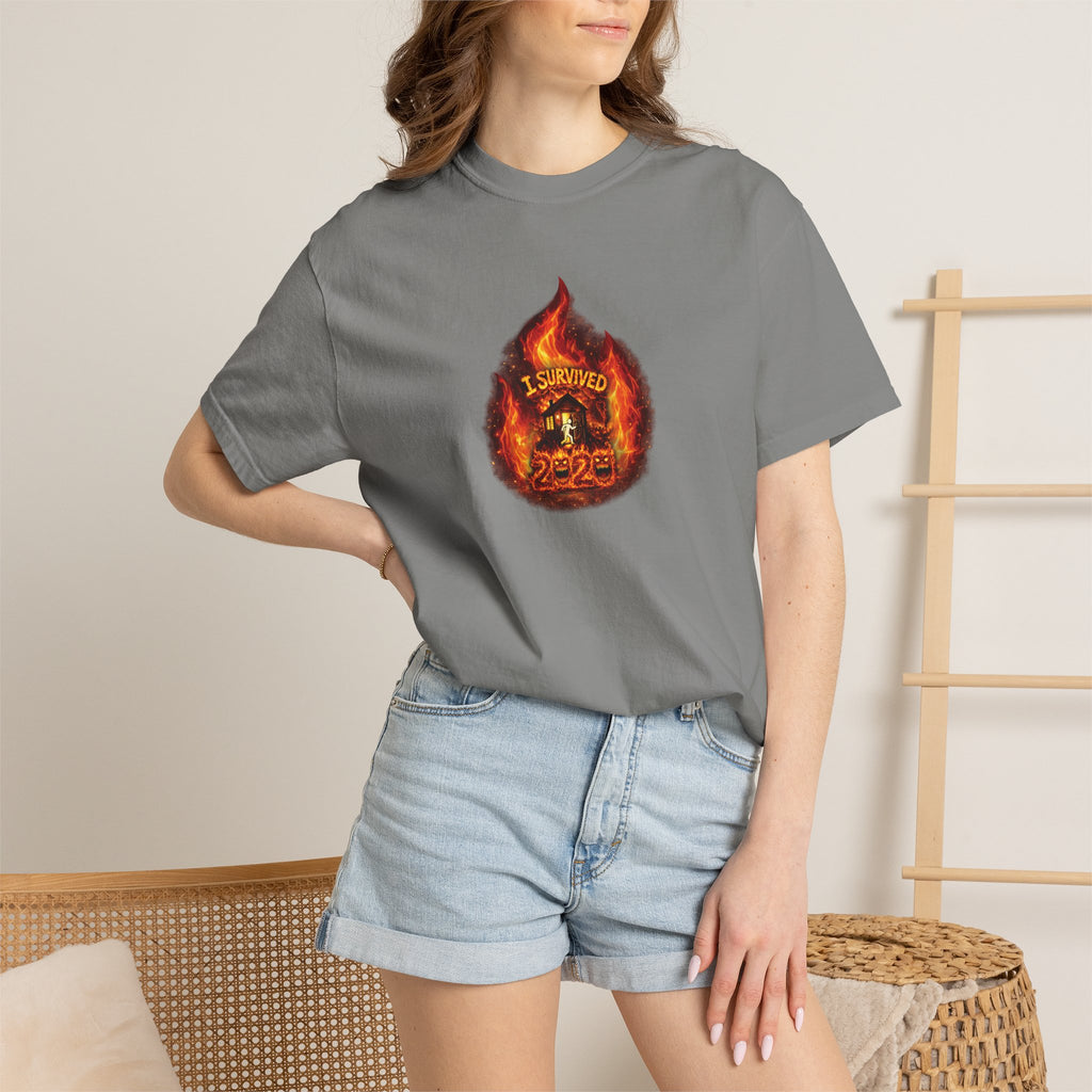 I Survived 2020 — WILDFIRES S2:E1: Director's Cut "Berry Creek" Memorial Unisex Garment-Dyed T-shirt
