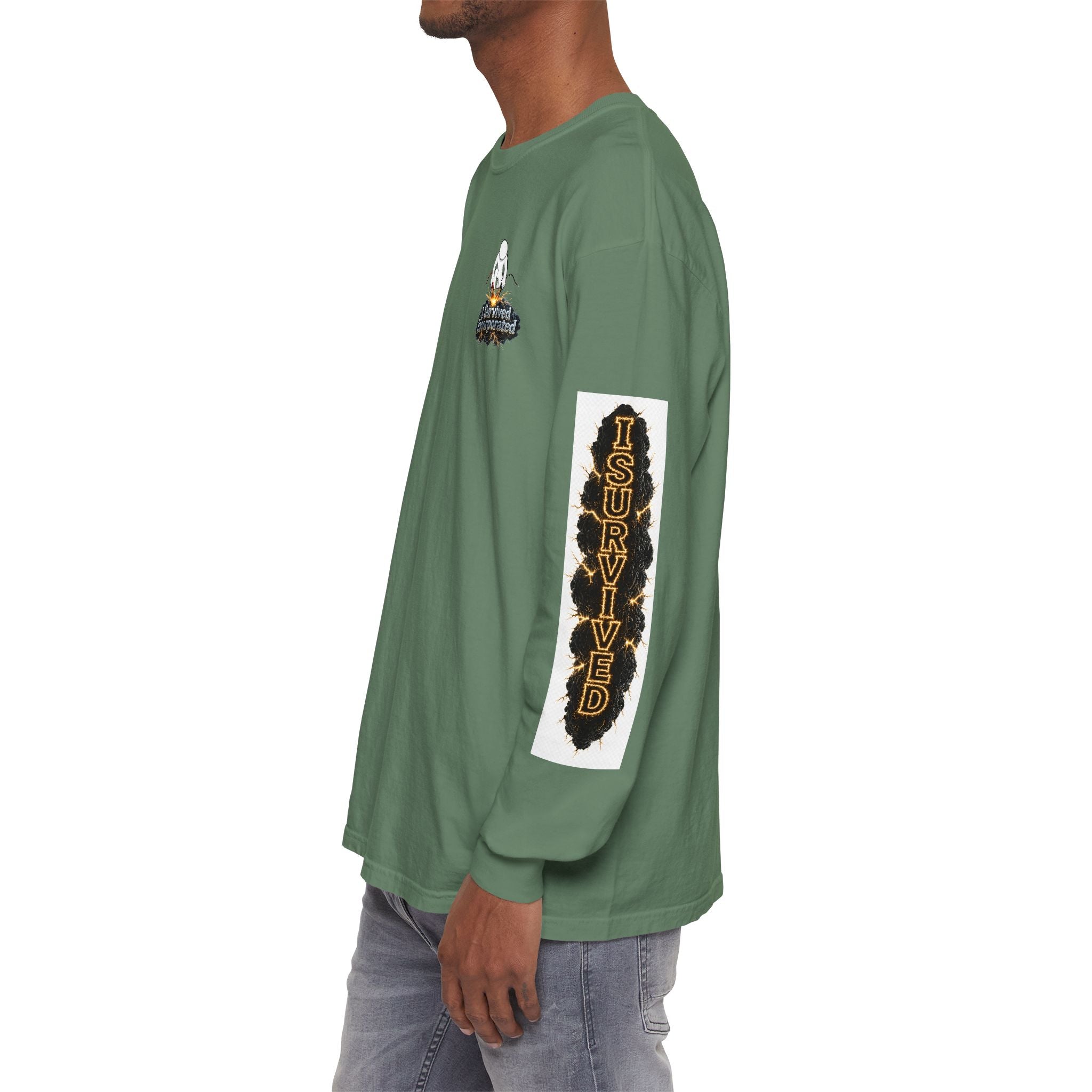 I Survived 2020 — "Please Stand By" Test Pattern Tee Special Edition Summer Premier Unisex Garment-Dyed Long Sleeve T-Shirt