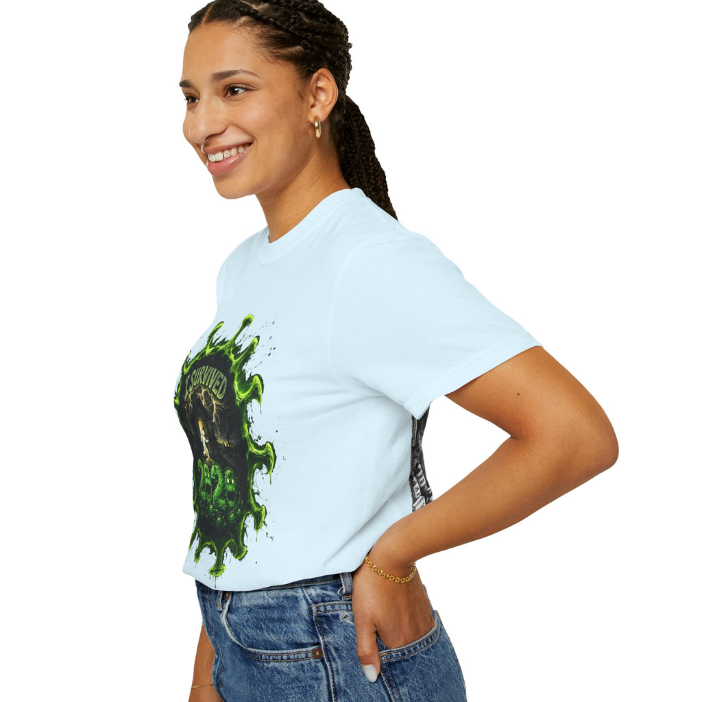 I Survived 2020 — Director's Cut S1:E1 "COVID-19: The Coronavirus" | Pandemic Edition Unisex Garment-Dyed T-shirt