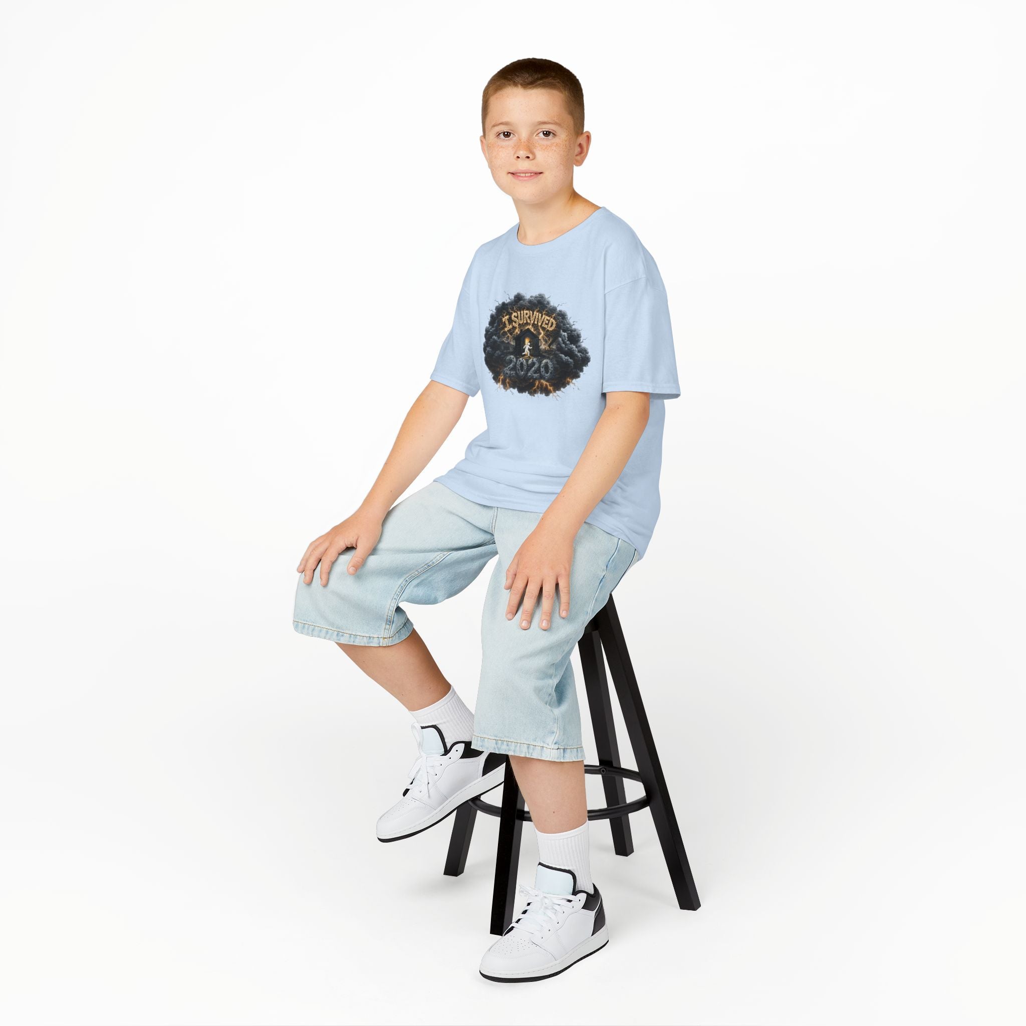 I Survived 2020 — Director's Cut Original Design Teaser Tee | Season 1 Premiere Drop Kids Heavy Cotton™ Tee
