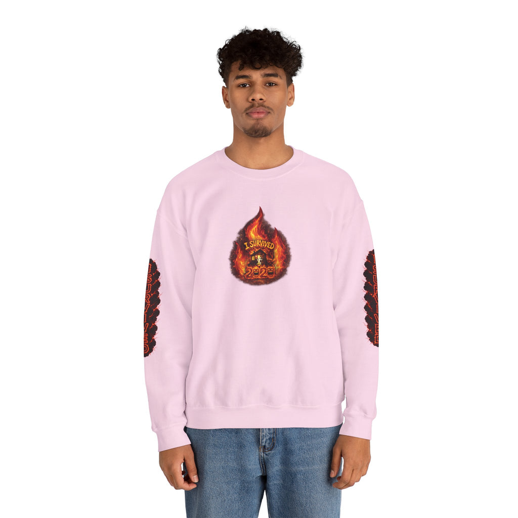 I Survived 2020 — WILDFIRES S2:E2: Director's Cut "The Bobcat Fire" Memorial Unisex Heavy Blend™ Crewneck Sweatshirt