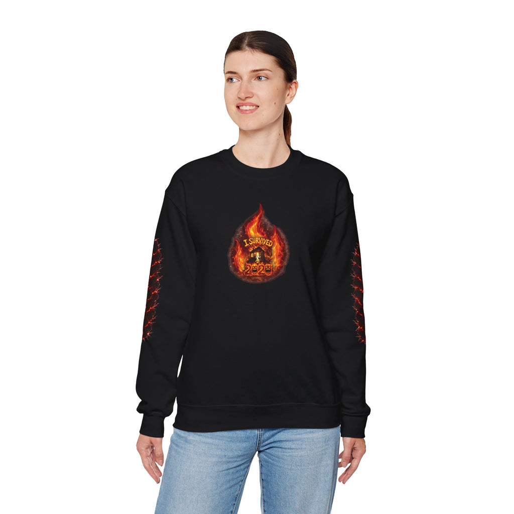 I Survived 2020 — WILDFIRES S2:E3: Director's Cut "The California Wildfires" Memorial Unisex Heavy Blend™ Crewneck Sweatshirt