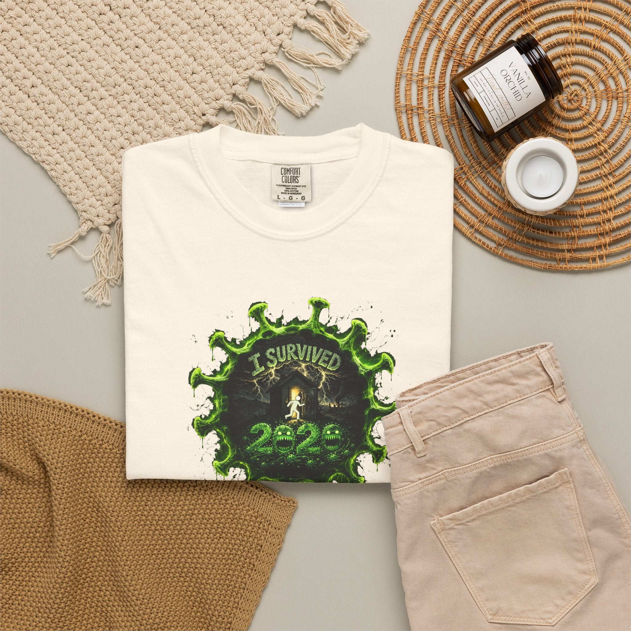 I Survived 2020 —  PANDEMIC S1:E1: Director's Cut "COVID-19: The Coronavirus" Unisex Garment-Dyed T-shirt