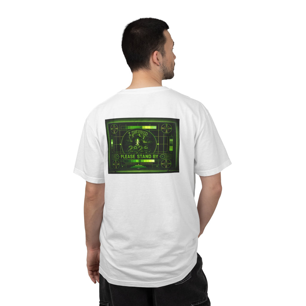 I Survived 2020 — "Please Stand By" Test Pattern Toxic Signal Tee Summer Premiere Unisex Garment-Dyed T-shirt