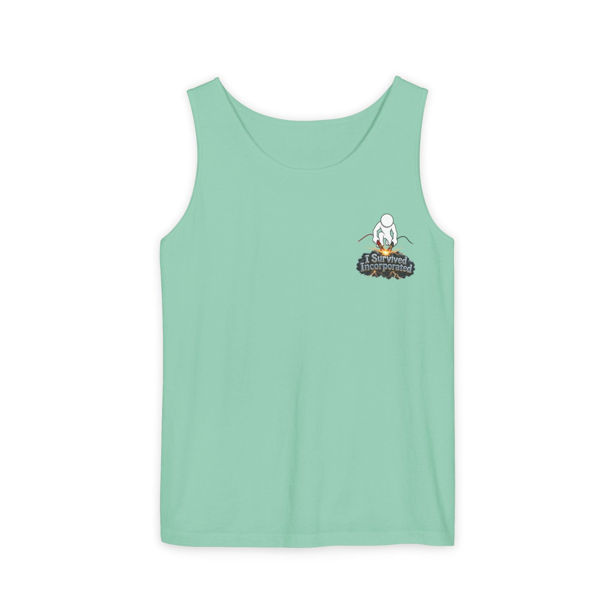 I Survived 2020 — "Please Stand By" Test Pattern Tee Summer Premier  Unisex Garment-Dyed Tank Top