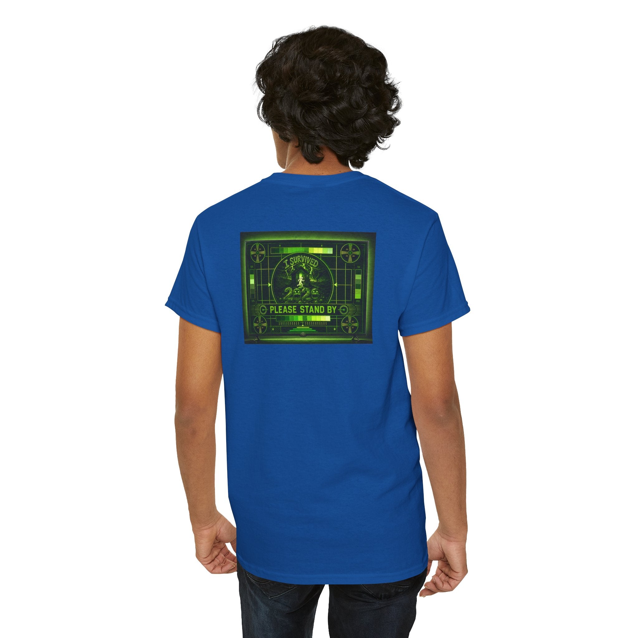 I Survived 2020 — "Please Stand By" Test Pattern Toxic Signal Tee Summer Premiere Unisex Heavy Cotton Tee