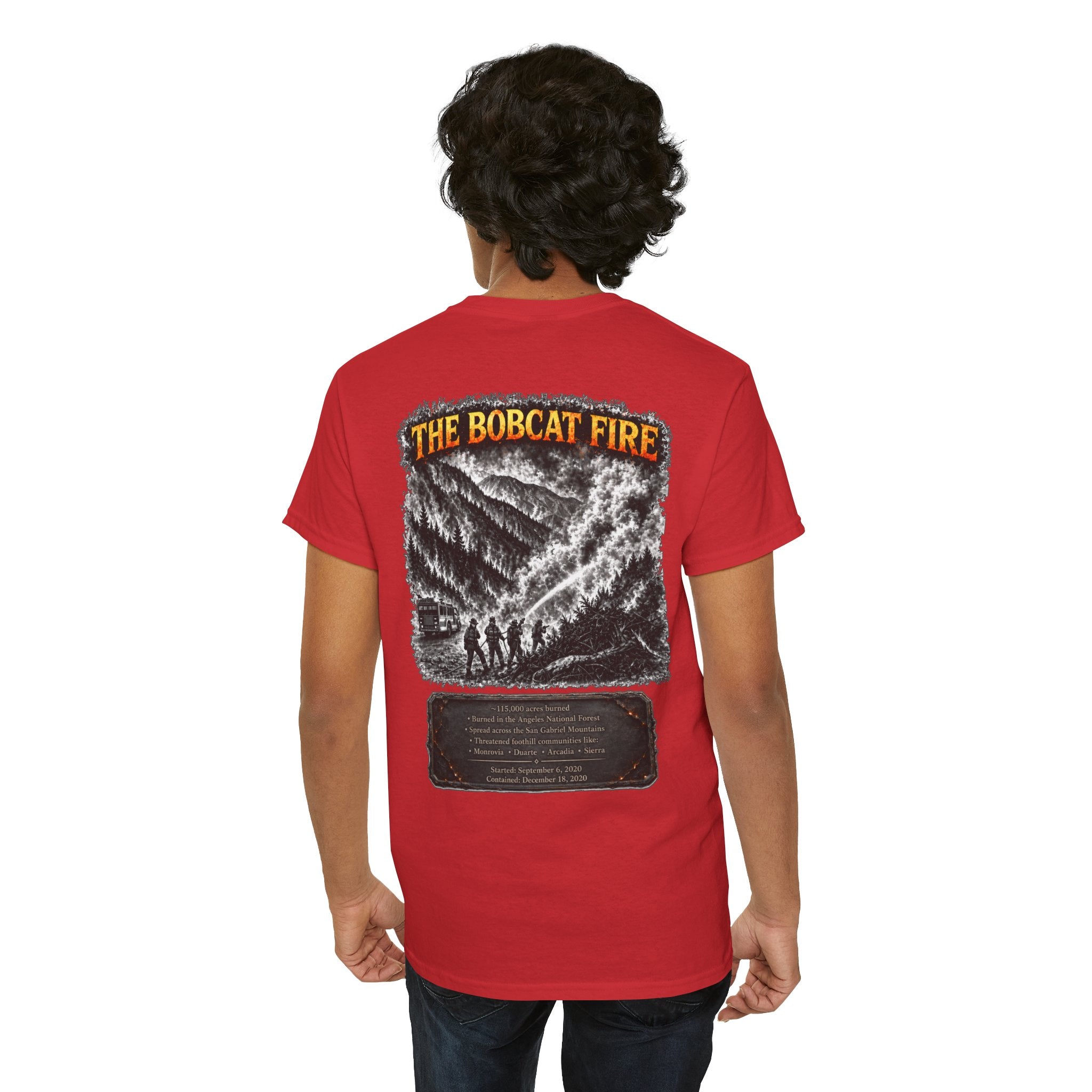 I Survived 2020 — WILDFIRES S2:E2: "The Bobcat Fire" Memorial Unisex Heavy Cotton Tee