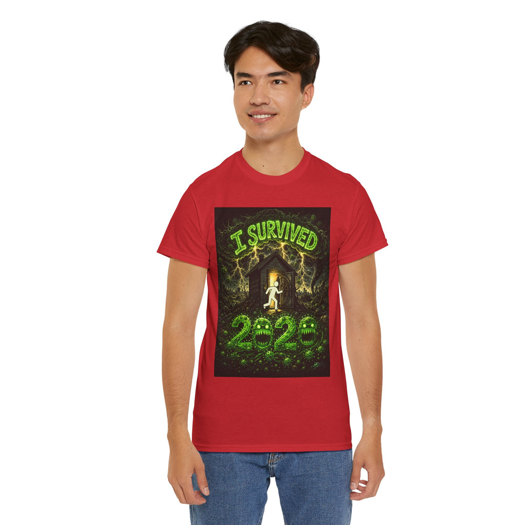 Sobreviví al 2020 — T1:E4 "Caos en Mascarillas: Un Momento de Locura" | Camiseta Unisex de Algodón Grueso Edición Pandemia (EDICIÓN ESPECIAL)