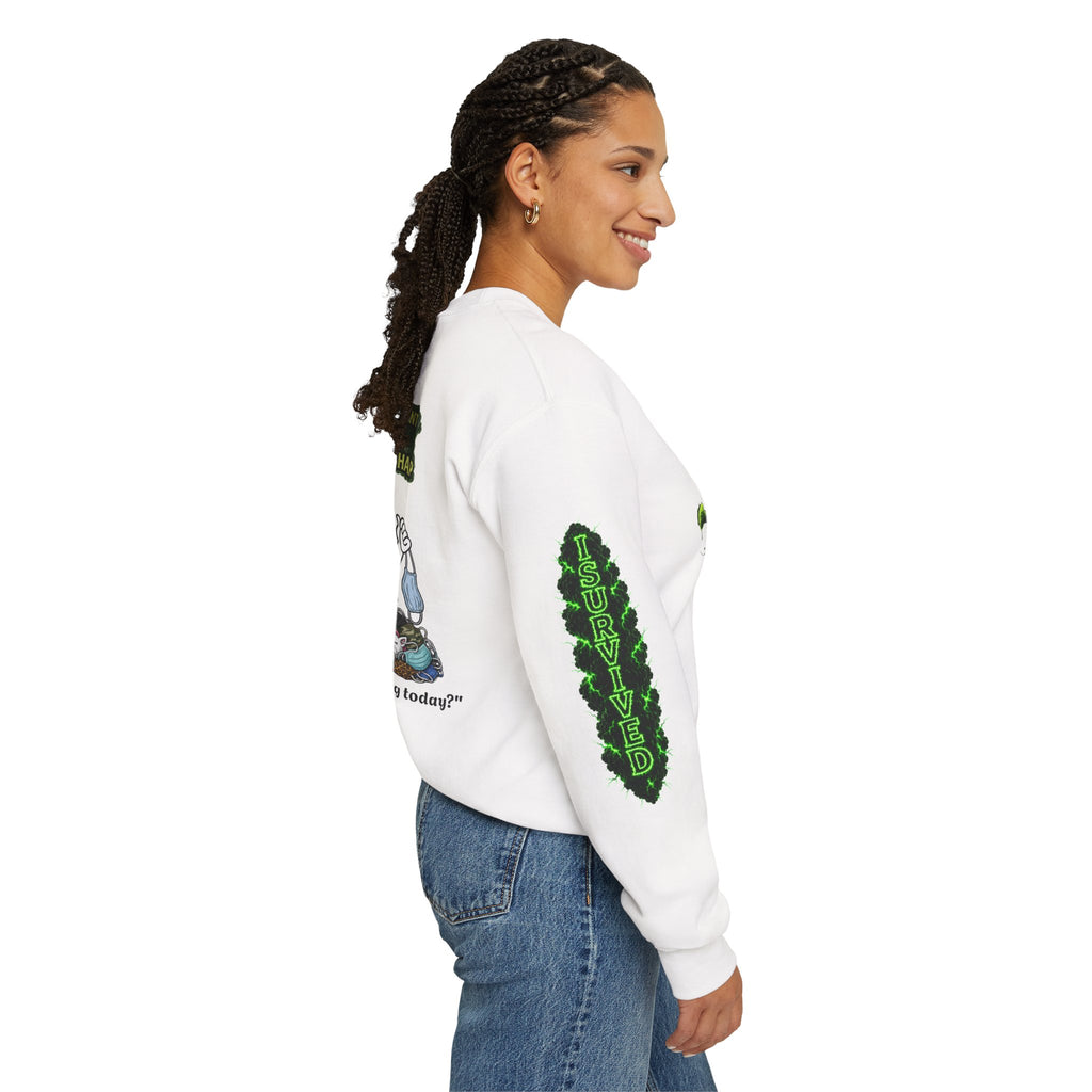 I Survived 2020 — Director's Cut S1:E4 "Mask Madness Mayhem Moment" | Pandemic Edition Unisex Heavy Blend™ Crewneck Sweatshirt