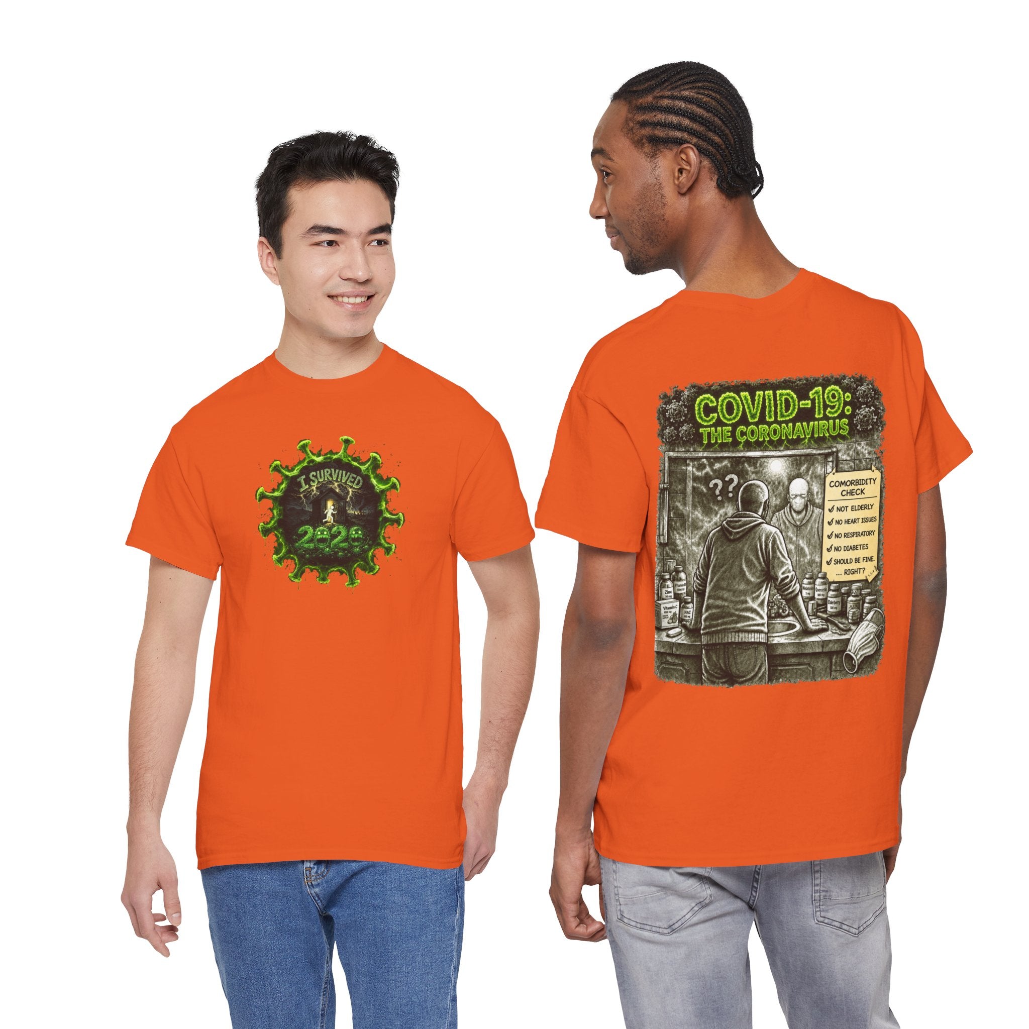 I Survived 2020 — PANDEMIC S1:E1: Director's Cut "COVID-19: The Coronavirus" Unisex Heavy Cotton Tee