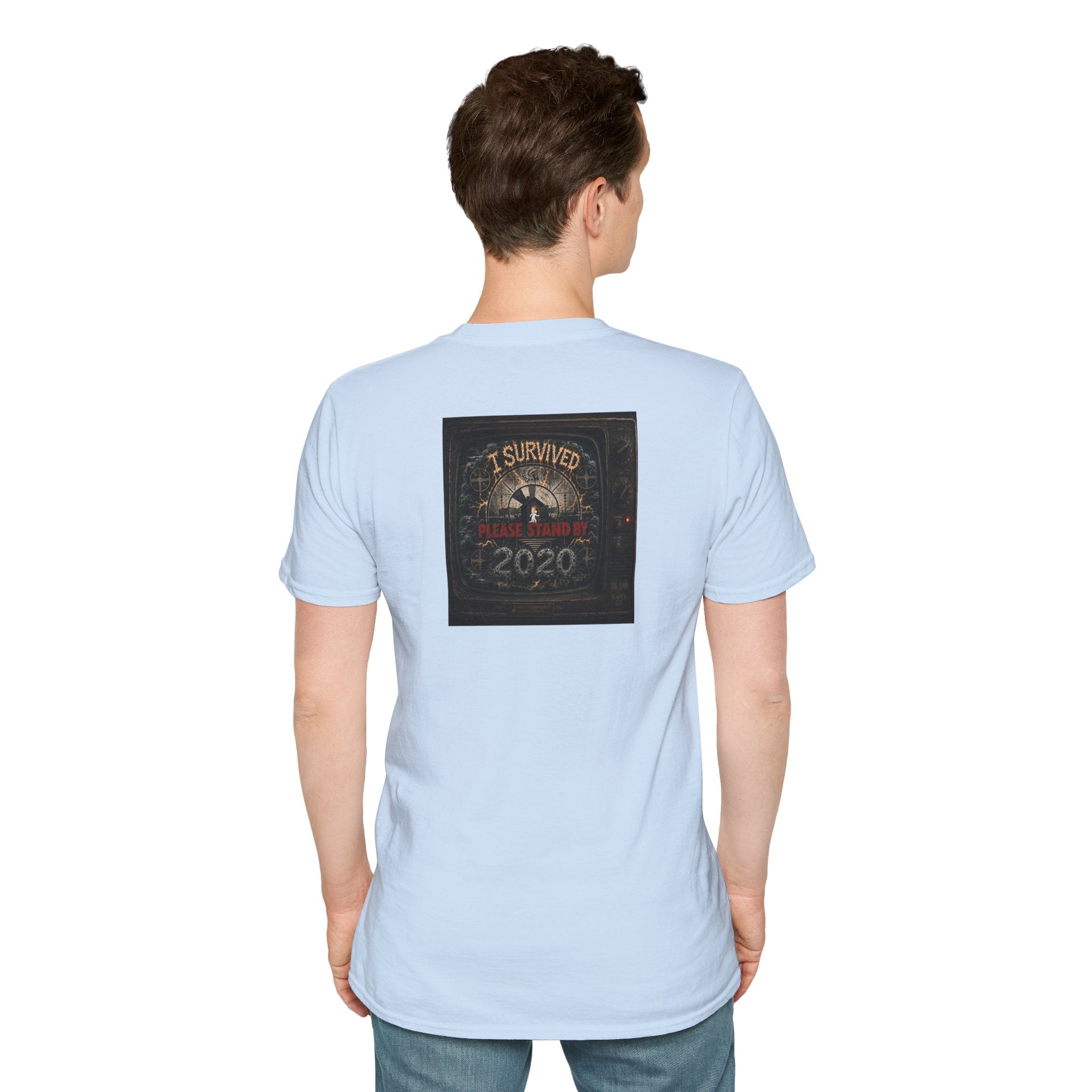 I Survived 2020 — "Please Stand By" Test Pattern Tee Summer Premier Unisex Softstyle T-Shirt