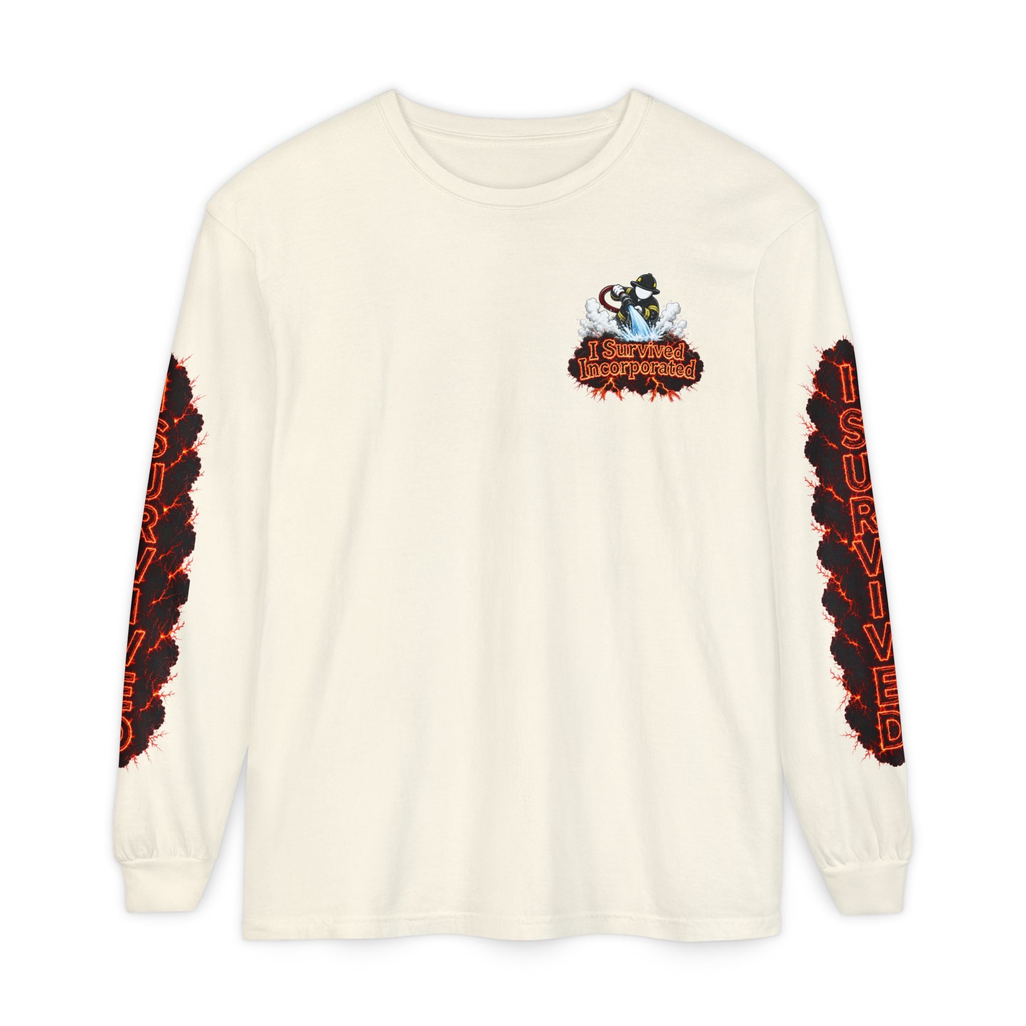 I Survived 2020 — "Please Stand By" Test Pattern Tee Special Edition Wildfire Signal Edition Summer Premiere Unisex Garment-Dyed Long Sleeve T-Shirt