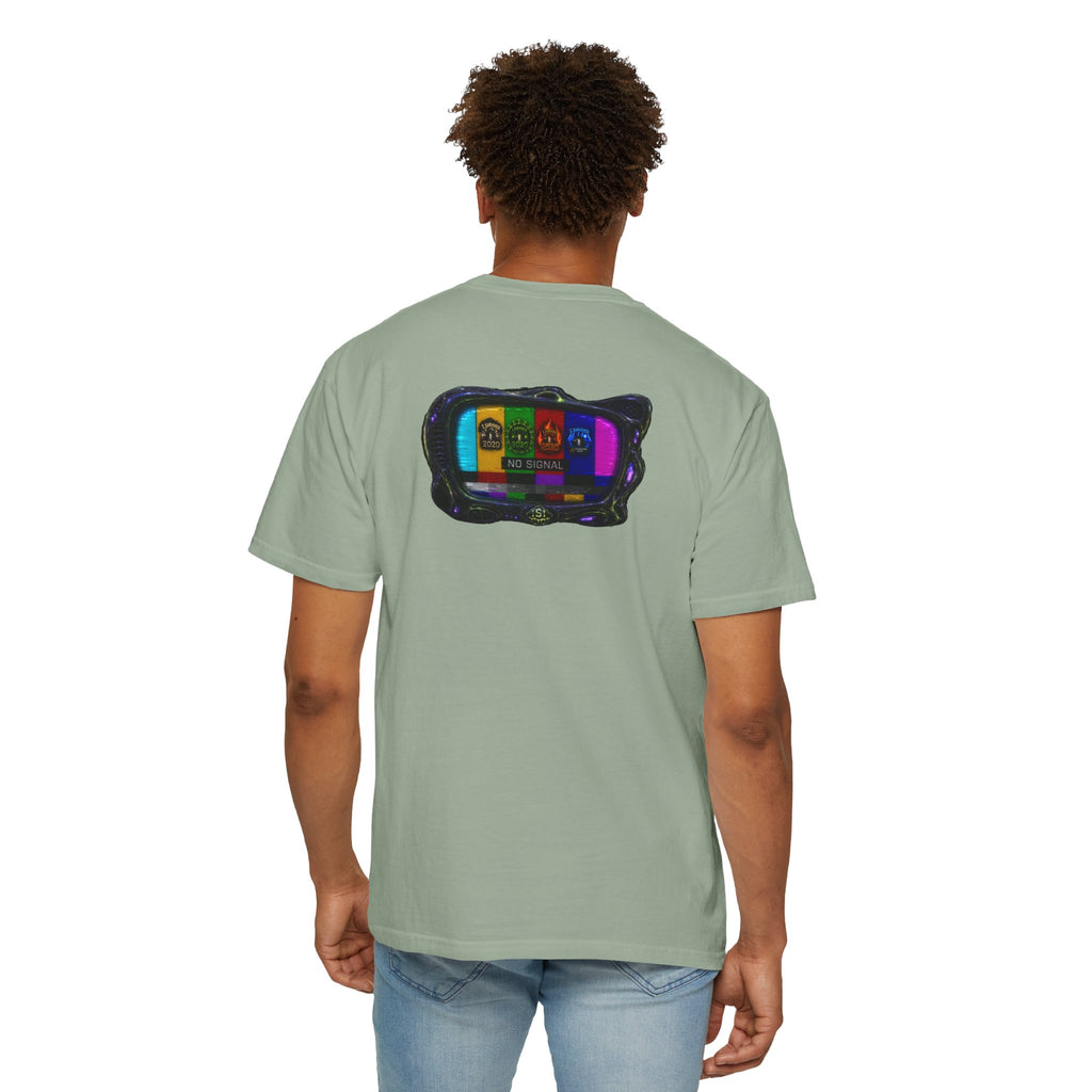 I Survived 2020 — "No Signal" Test Pattern Tee Alien Broadcast Finale Summer Premiere Unisex Garment-Dyed T-shirt