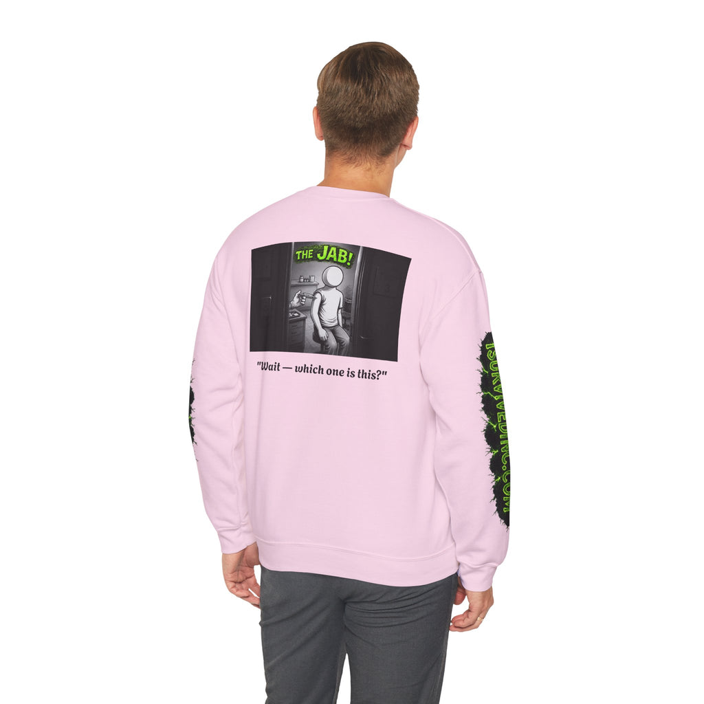 I Survived 2020 — S1:E3 "The Jab!" | Pandemic Edition Unisex Heavy Blend™ Crewneck Sweatshirt