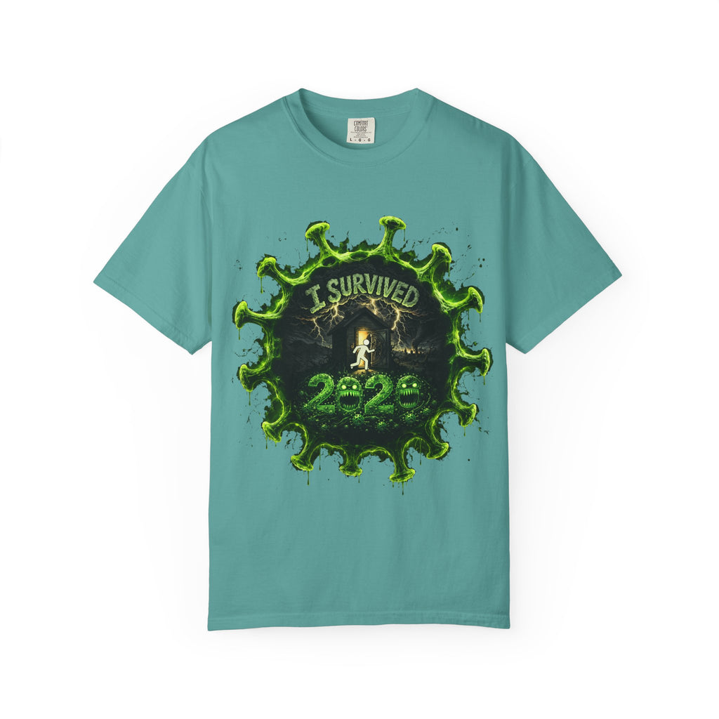 I Survived 2020 — Director's Cut S1:E4 "Mask Madness Mayhem Moment" | Pandemic Edition Unisex Garment-Dyed T-shirt