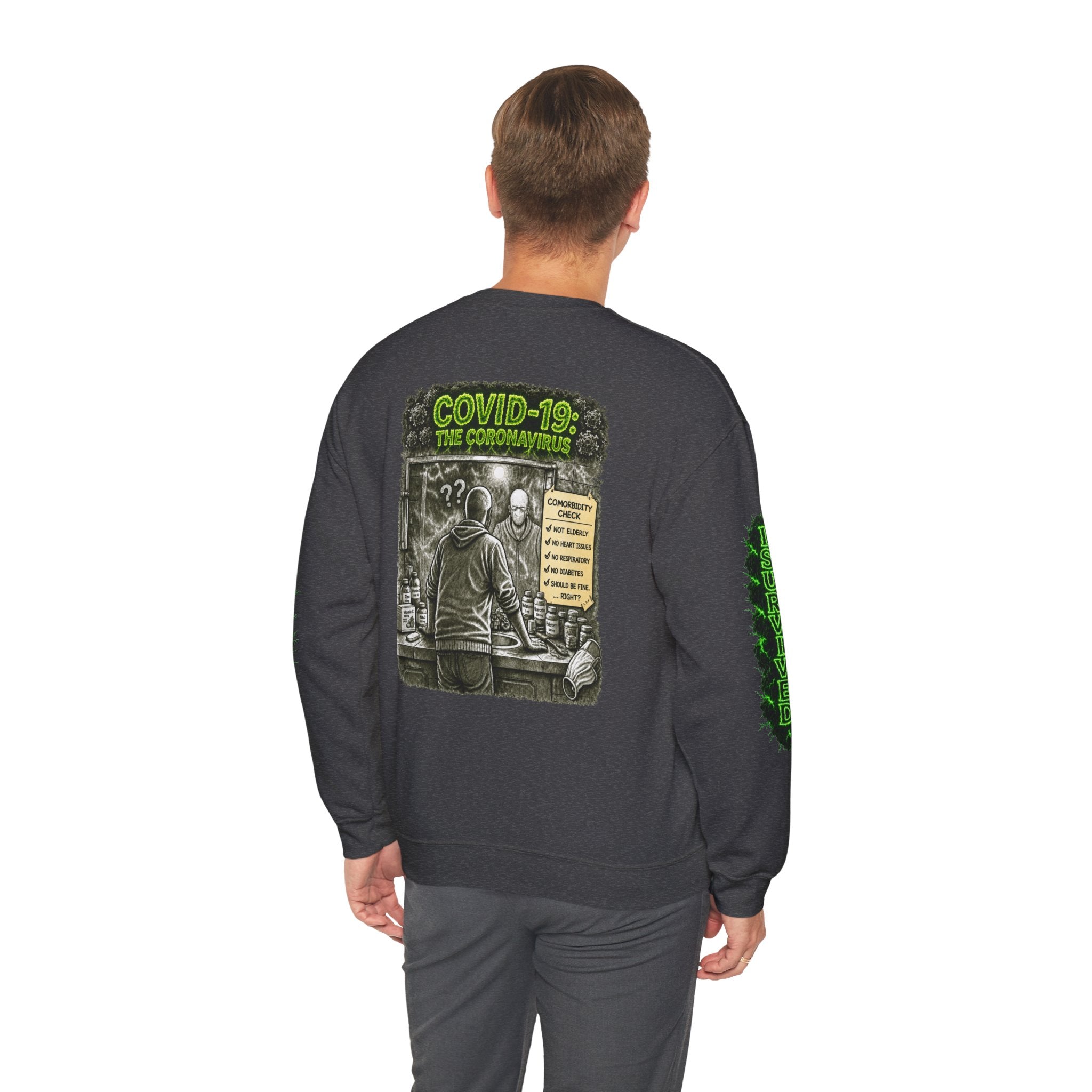 I Survived 2020 — PANDEMIC S1:E1: Director's Cut "COVID-19: The Coronavirus" Unisex Heavy Blend™ Crewneck Sweatshirt