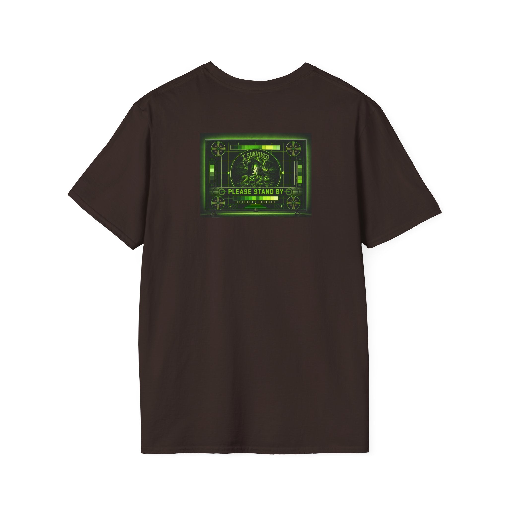 I Survived 2020 — "Please Stand By" Test Pattern Toxic Signal Tee Summer Premiere Unisex Softstyle T-Shirt