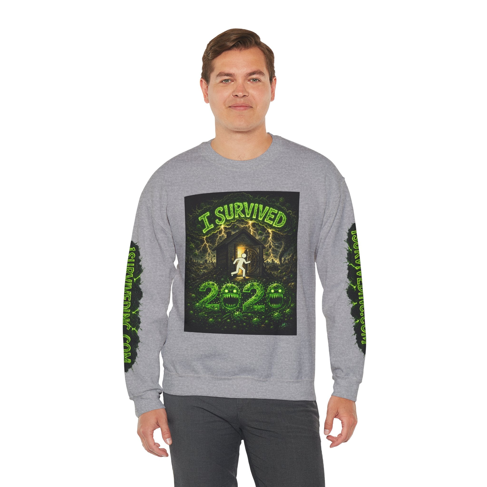 I Survived 2020 — PANDEMIC S1:E1: "COVID-19: The Coronavirus" Unisex Heavy Blend™ Crewneck Sweatshirt