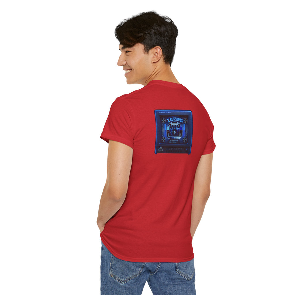 I Survived 2020 — "Please Stand By" Test Pattern Tee Lockdown Surveillance Edition Summer Exclusive Unisex Heavy Cotton Tee