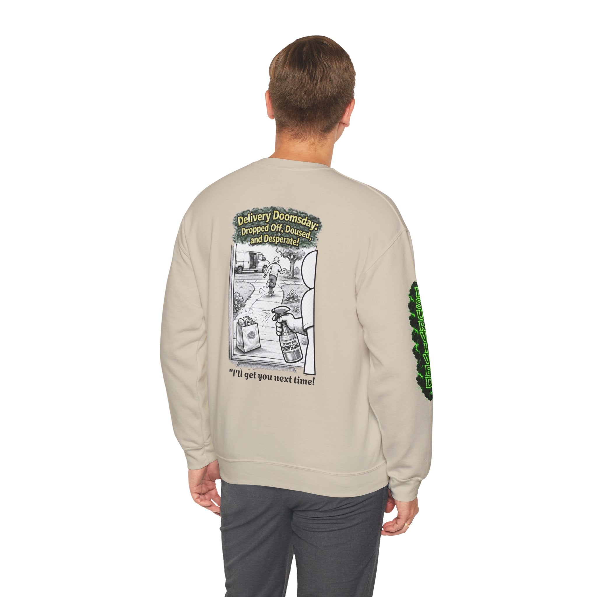 I Survived 2020 — Director's Cut S1:E5 "Delivery Doomsday" | Pandemic Edition Unisex Heavy Blend™ Crewneck Sweatshirt