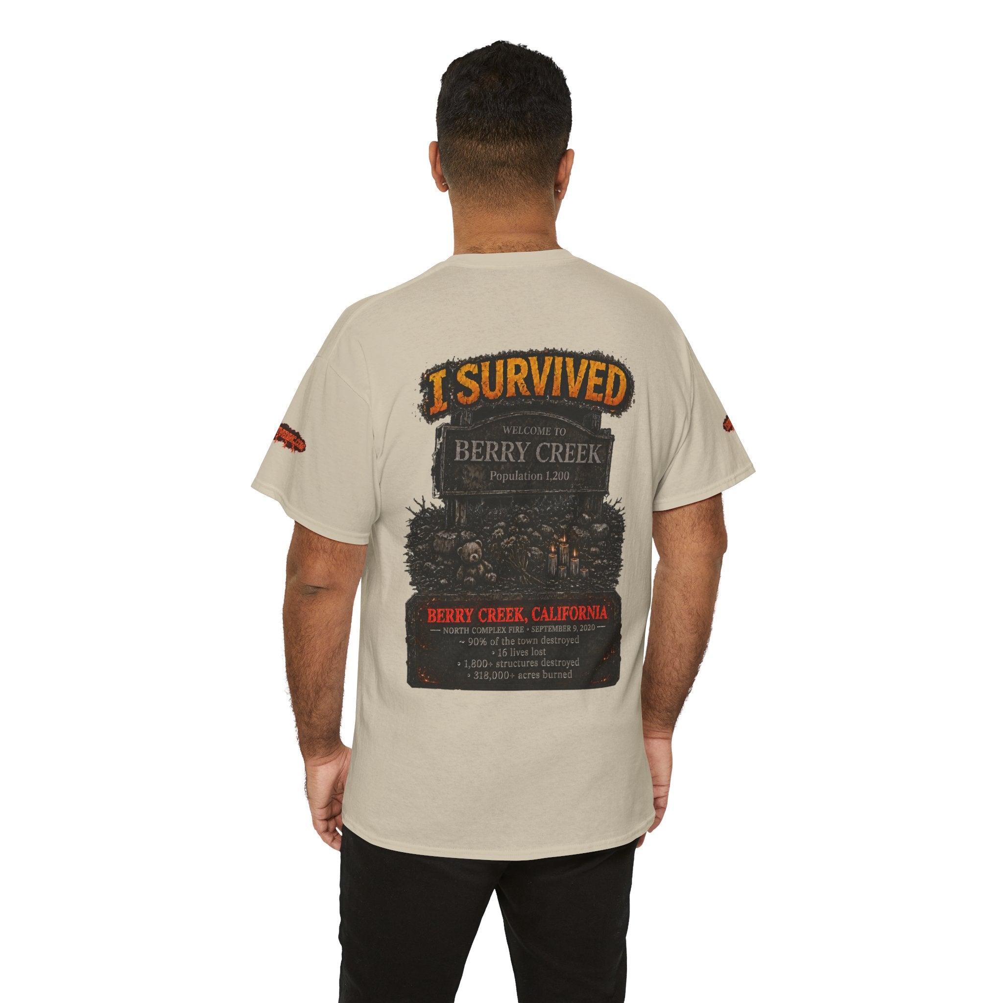 I Survived 2020 — Director's Cut S2:E1 "Berry Creek" | Wildfire Edition Memorial Unisex Heavy Cotton Tee (SPECIAL EDITION)