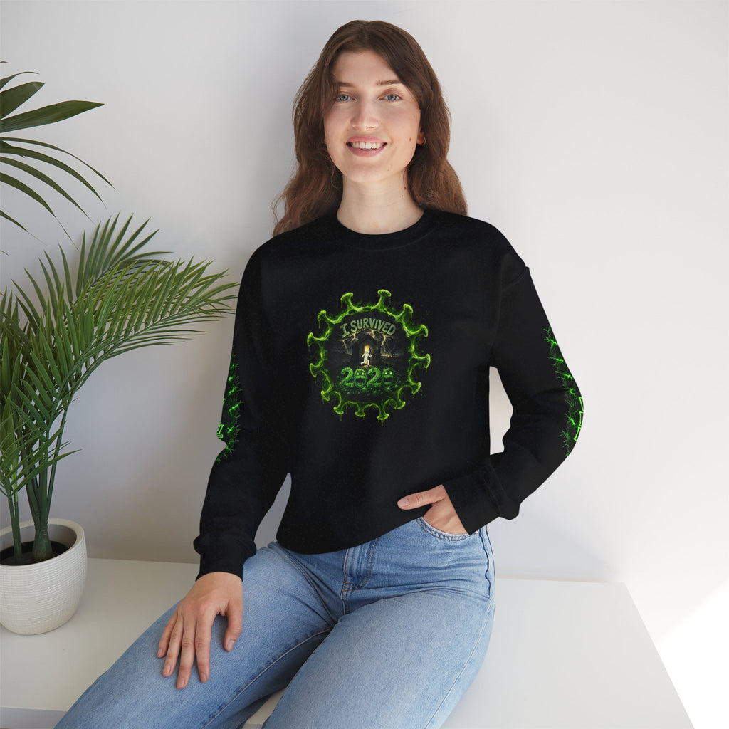 I Survived 2020 — PANDEMIC S1:E4: Director's Cut "Mask Madness" Unisex Heavy Blend™ Crewneck Sweatshirt