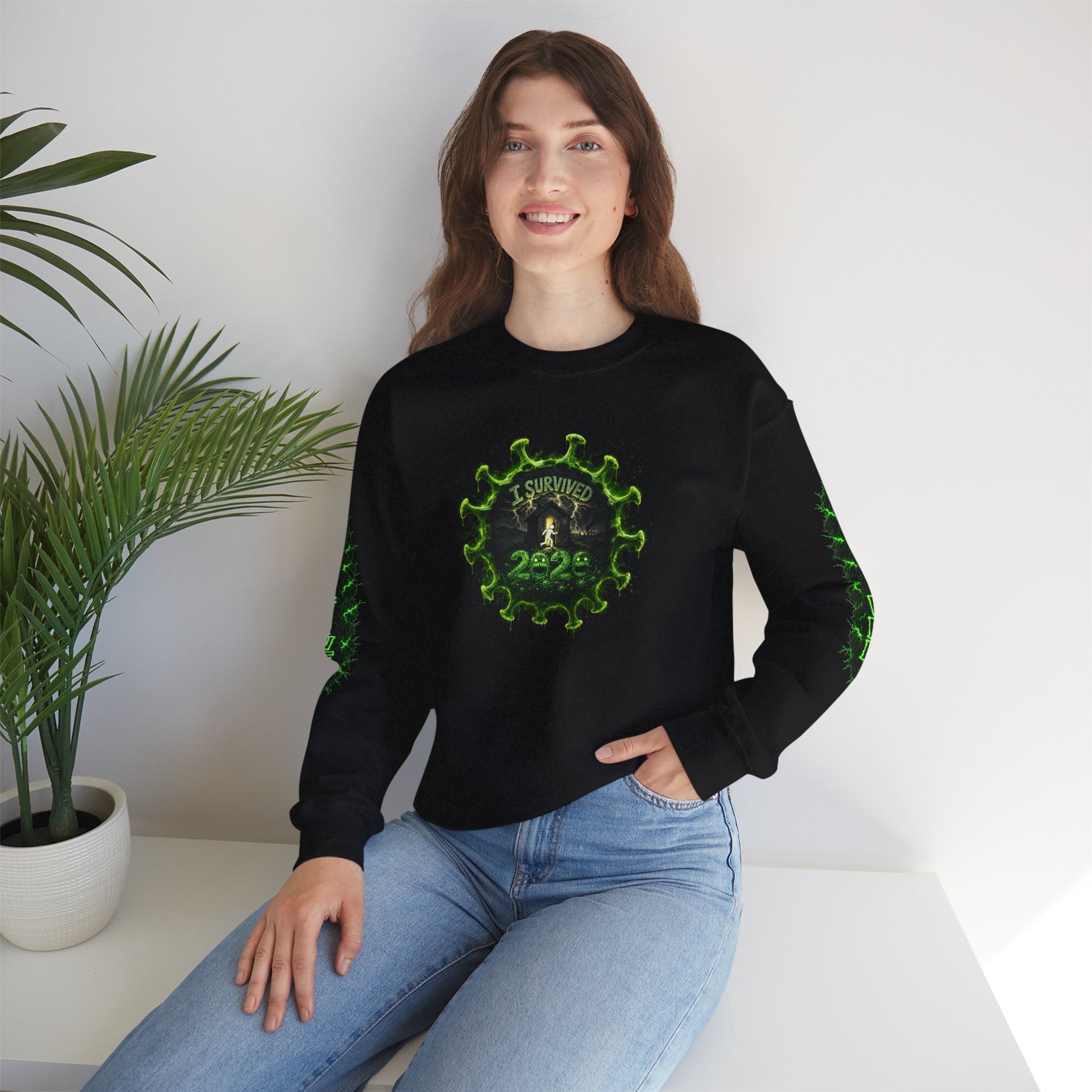 I Survived 2020 — PANDEMIC S1:E4: Director's Cut "Mask Madness" Unisex Heavy Blend™ Crewneck Sweatshirt