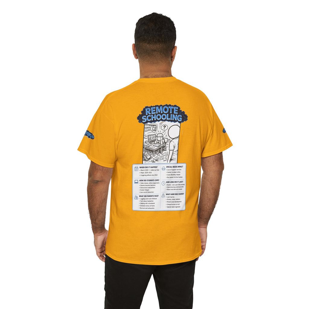 I Survived 2020 — LOCKDOWN S3:E3: Special Edition "Remote Schooling" Unisex Heavy Cotton Tee