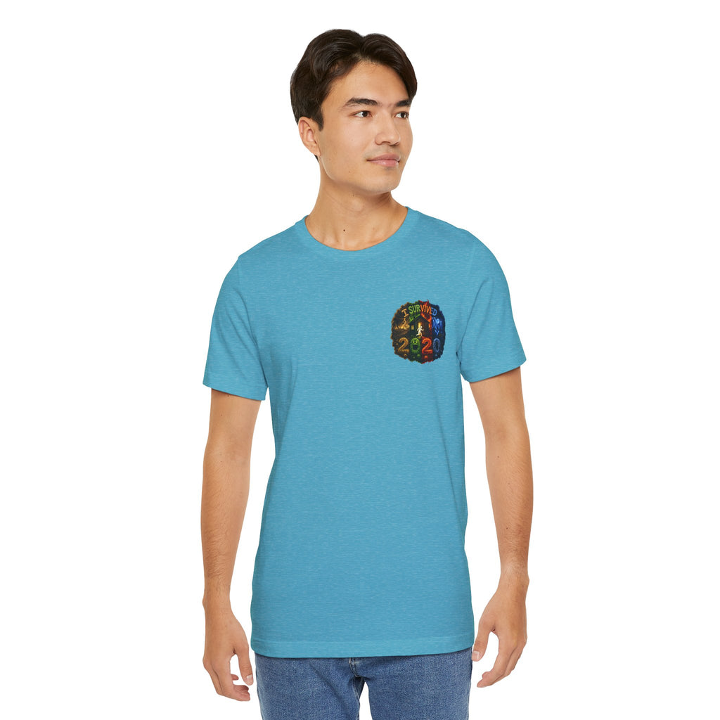 I Survived 2020 — "No Signal" Test Pattern Tee Alien Broadcast Finale Summer Premiere Unisex Jersey Short Sleeve Tee