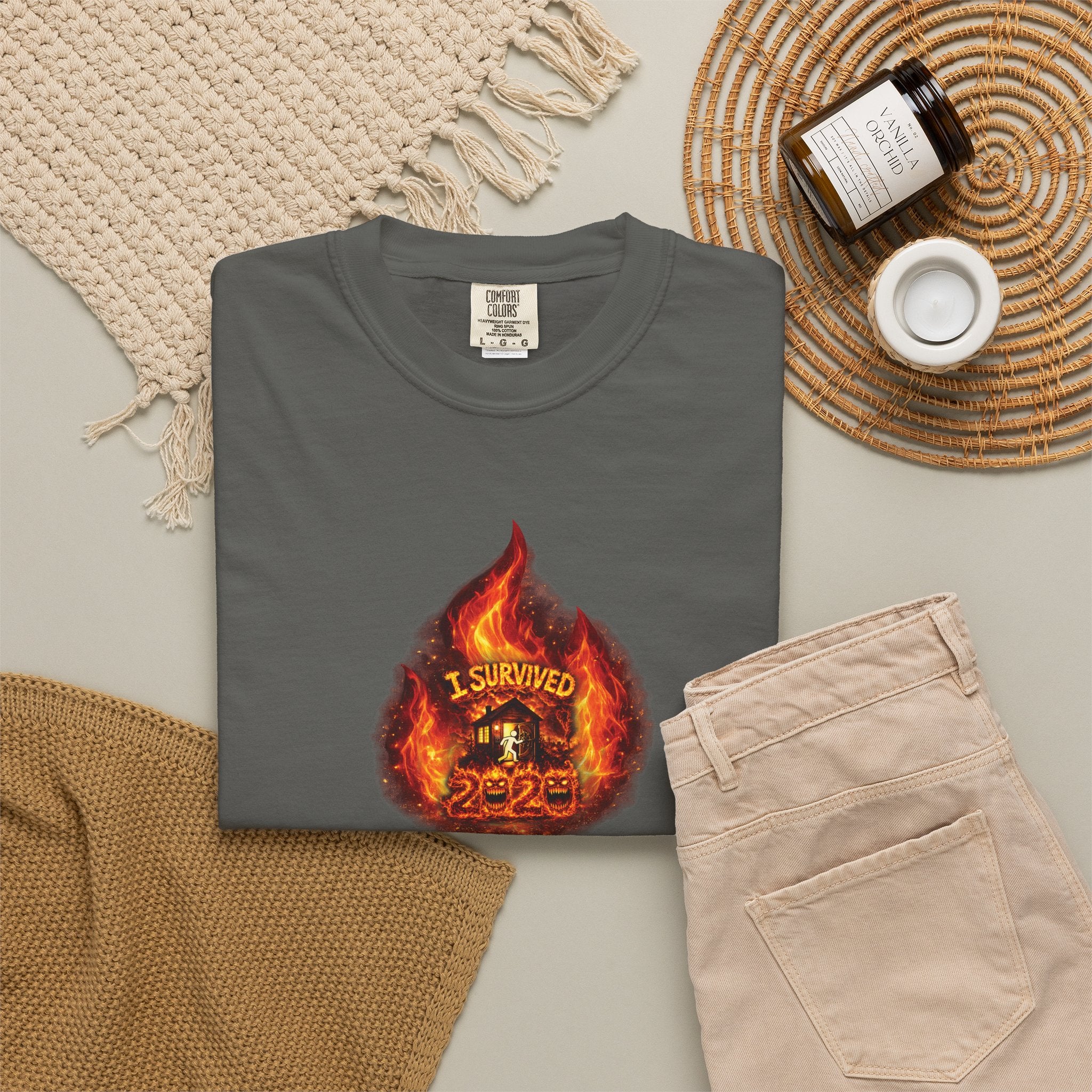 I Survived 2020 — WILDFIRES S2:E4: Director's Cut "Western U.S. Wildfire Season" Memorial Unisex Garment-Dyed T-shirt